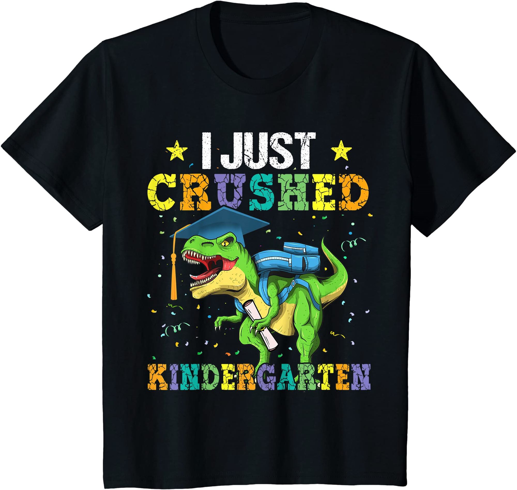 Kids T Rex Kindergarten Dinosaur Graduation Class Of 2022 Kids T-shirt Full Size Up To 5xl
