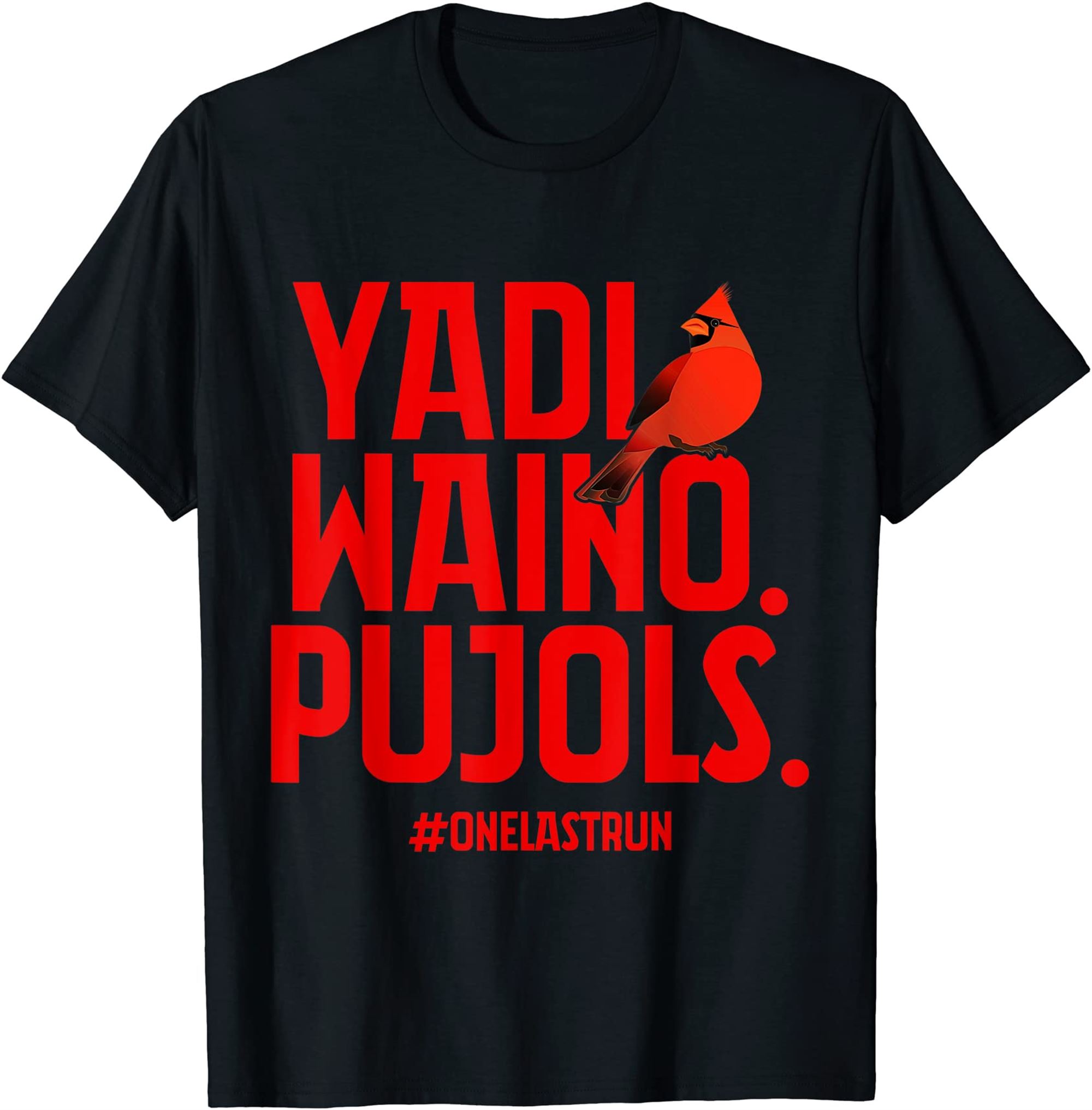Yadi Waino Pujols Red Letter T-shirt Plus Size Up To 5xl