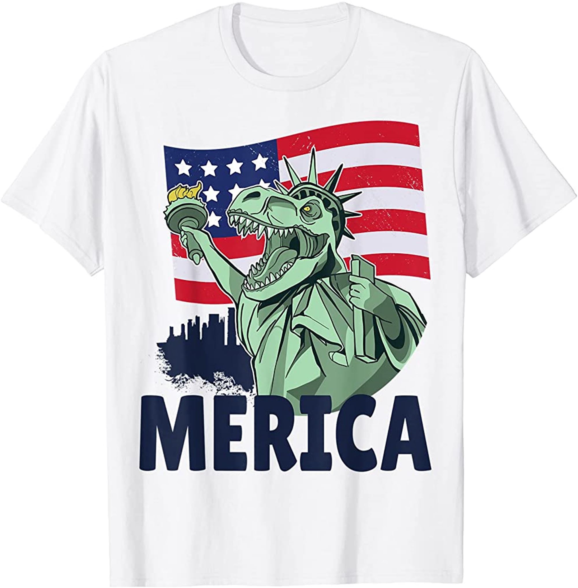 4th Of July Independence Day Usa American Dinosaur T Rex Tshirt Size Up To 5xl