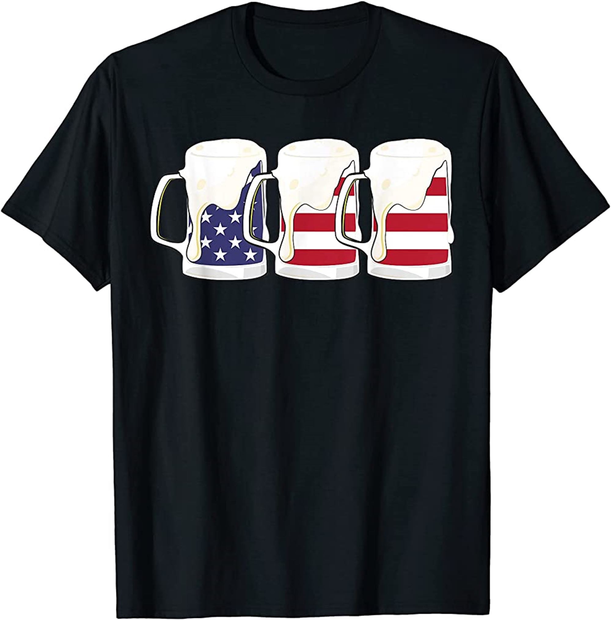 Beer American Flag T Shirt 4th Of July Men Women Merica Usa T-shirt Size Up To 5xl