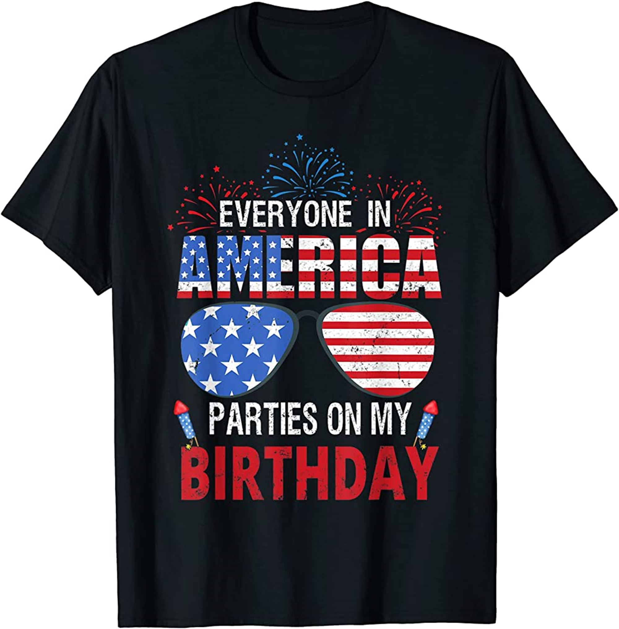 Gifts Funny Bday Born On 4th Of July T-shirt Plus Size Up To 5xl