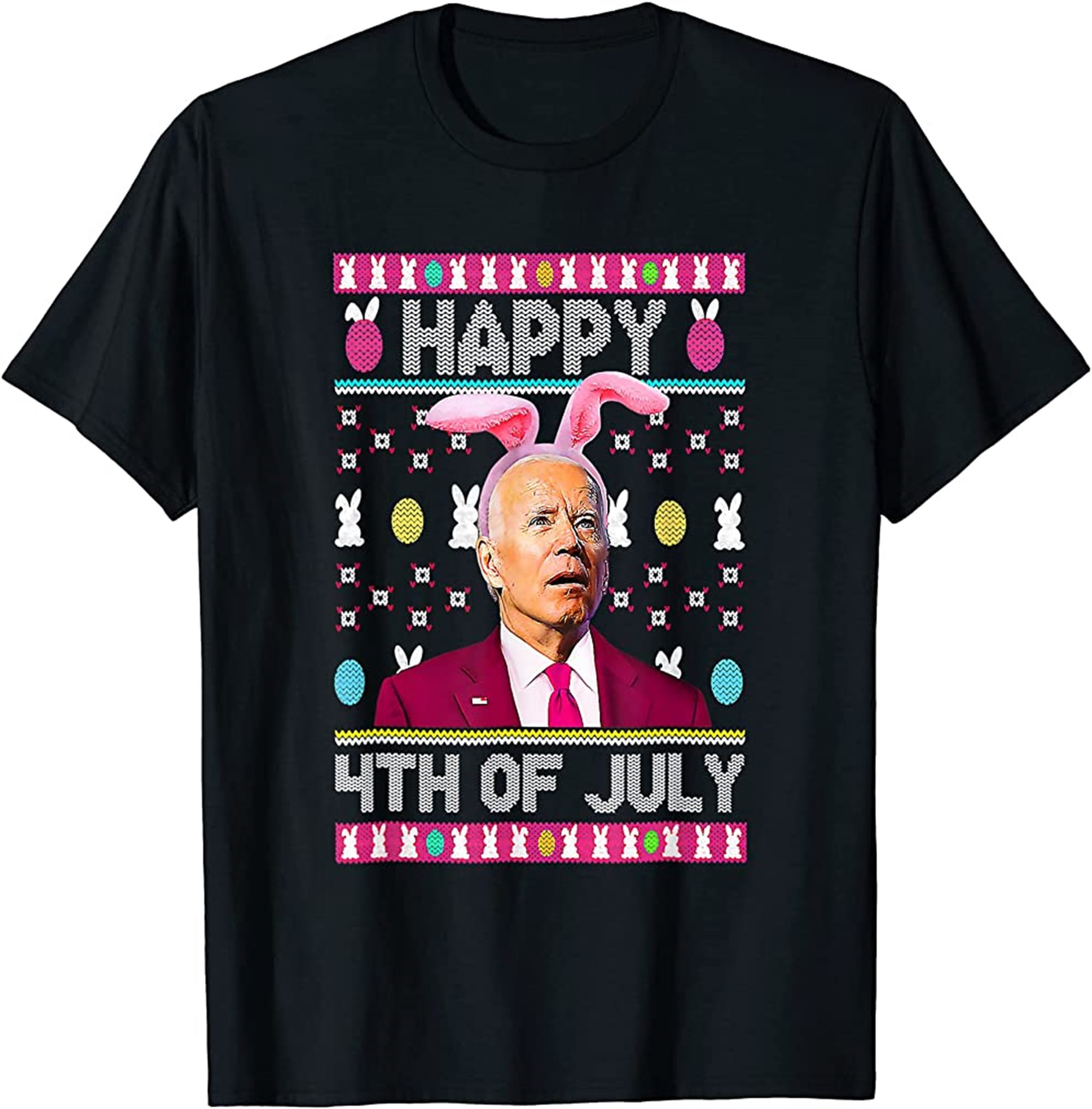 Happy 4th Of July Funny Bunny Joe Biden Easter Day Boy Girls T-shirt Size Up To 5xl