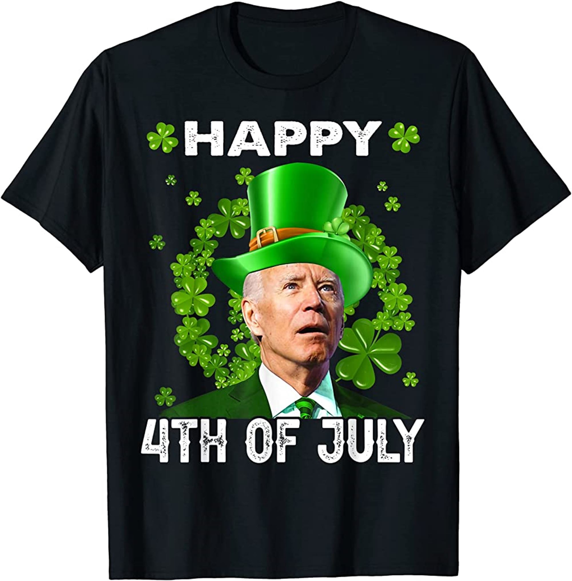 Happy 4th Of July St Patricks Day Leprechaun Joe Biden T-shirt Plus Size Up To 5xl