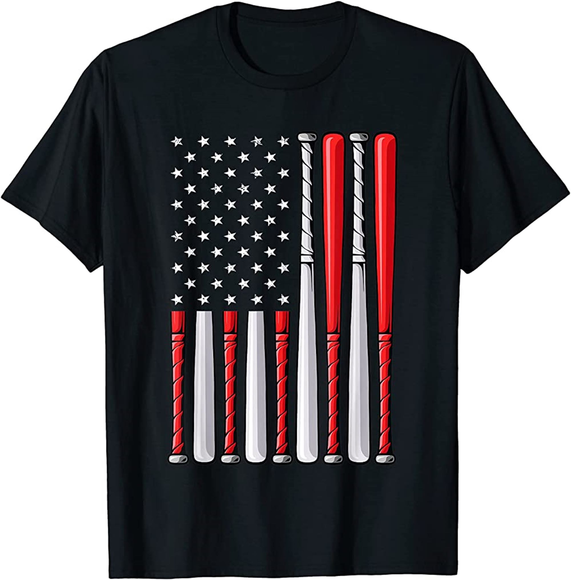 July 4th Baseball Apparel Softball Flag Shirt American Flag T-shirt Size Up To 5xl