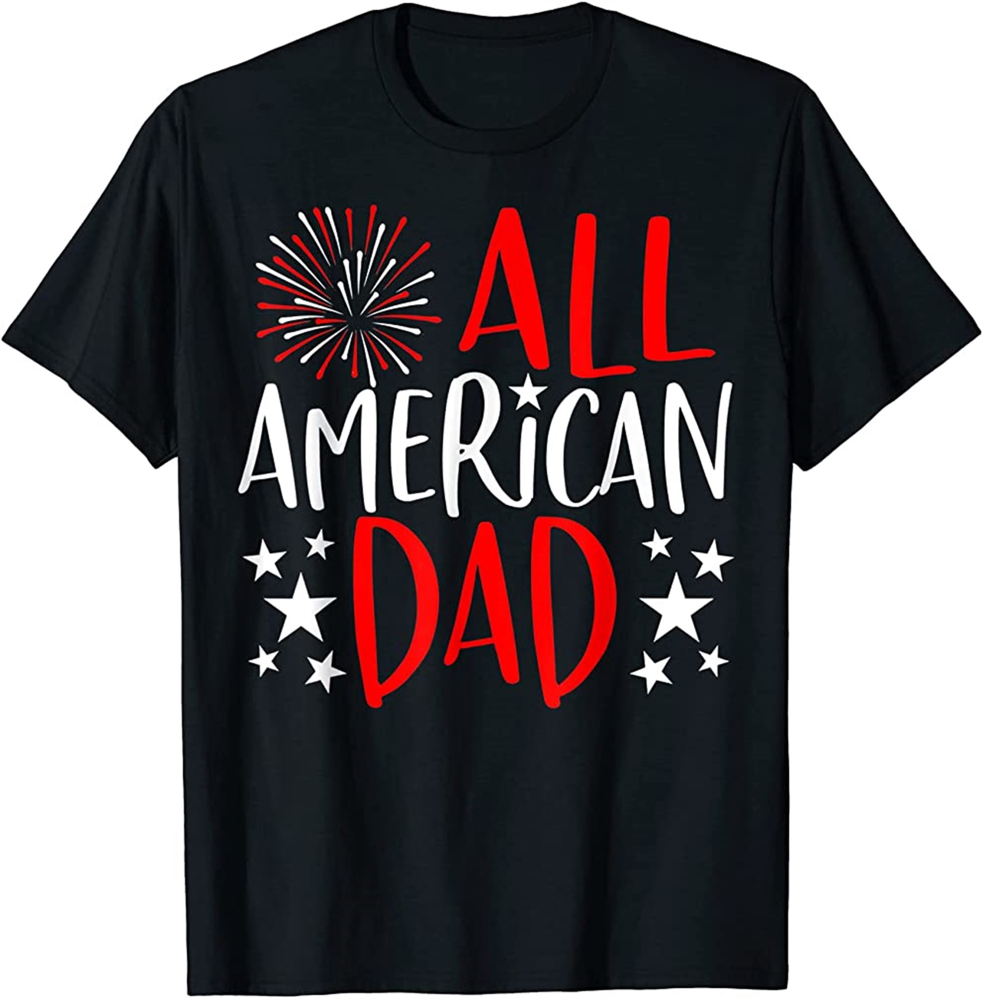 Mens 4th Of July Family Matching All American Dad T-shirt Plus Size Up To 5xl