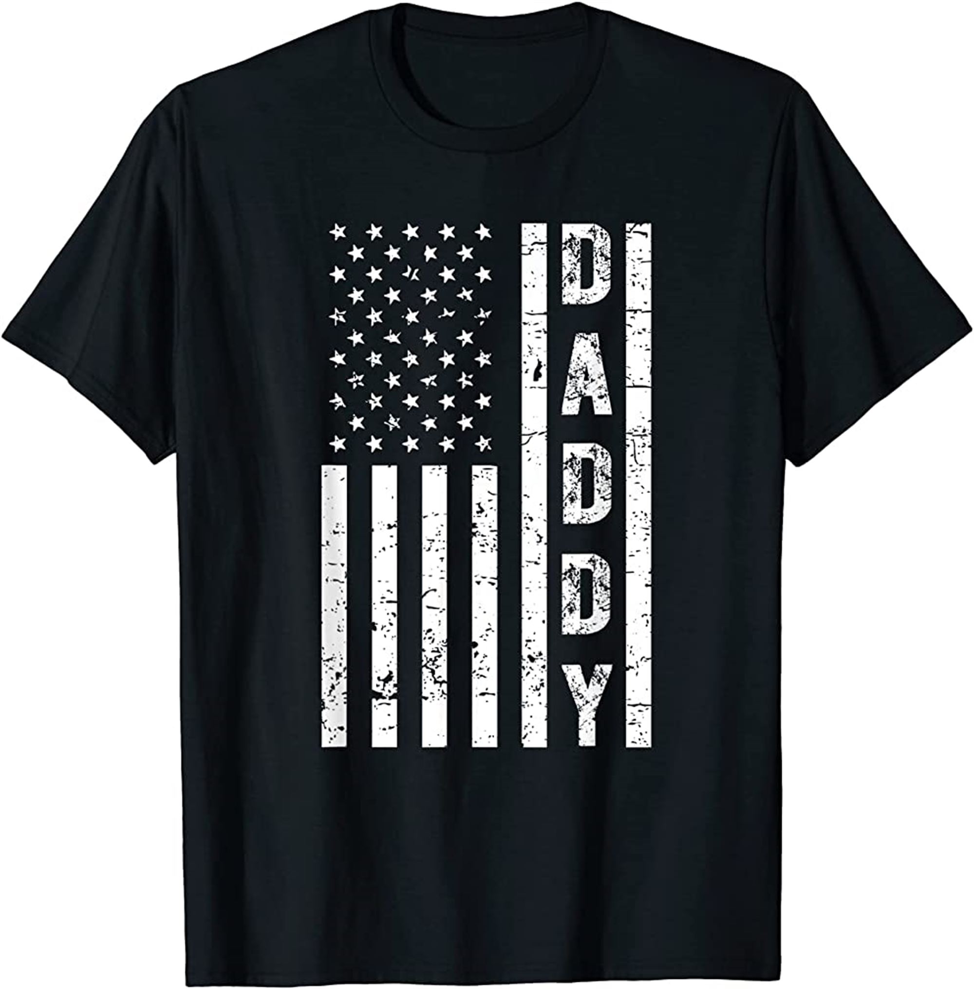 Mens Daddy American Flag Fathers Day Patriotic Usa 4th Of July T-shirt Plus Size Up To 5xl