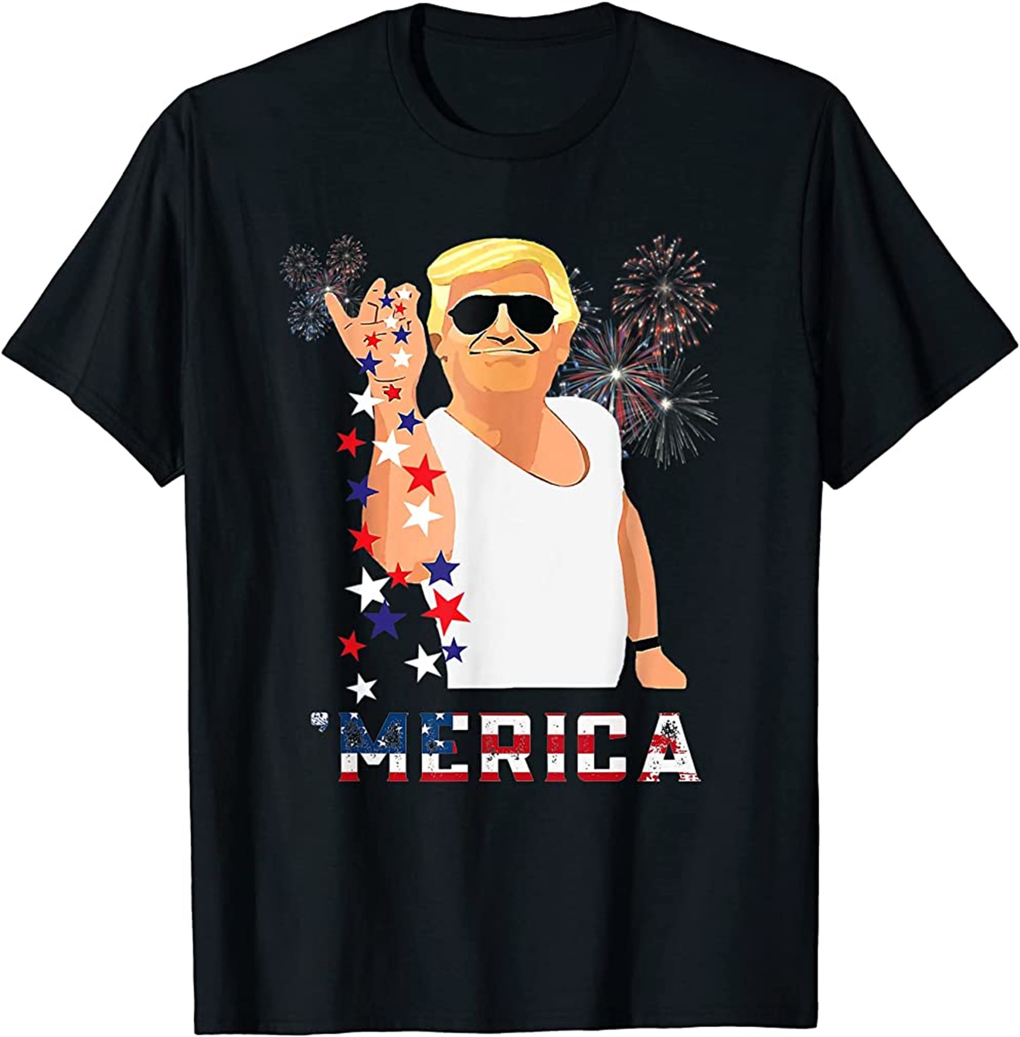Merica Trump Outfits Don Drunk Donald Drunk 4th Of July T-shirt Full Size Up To 5xl