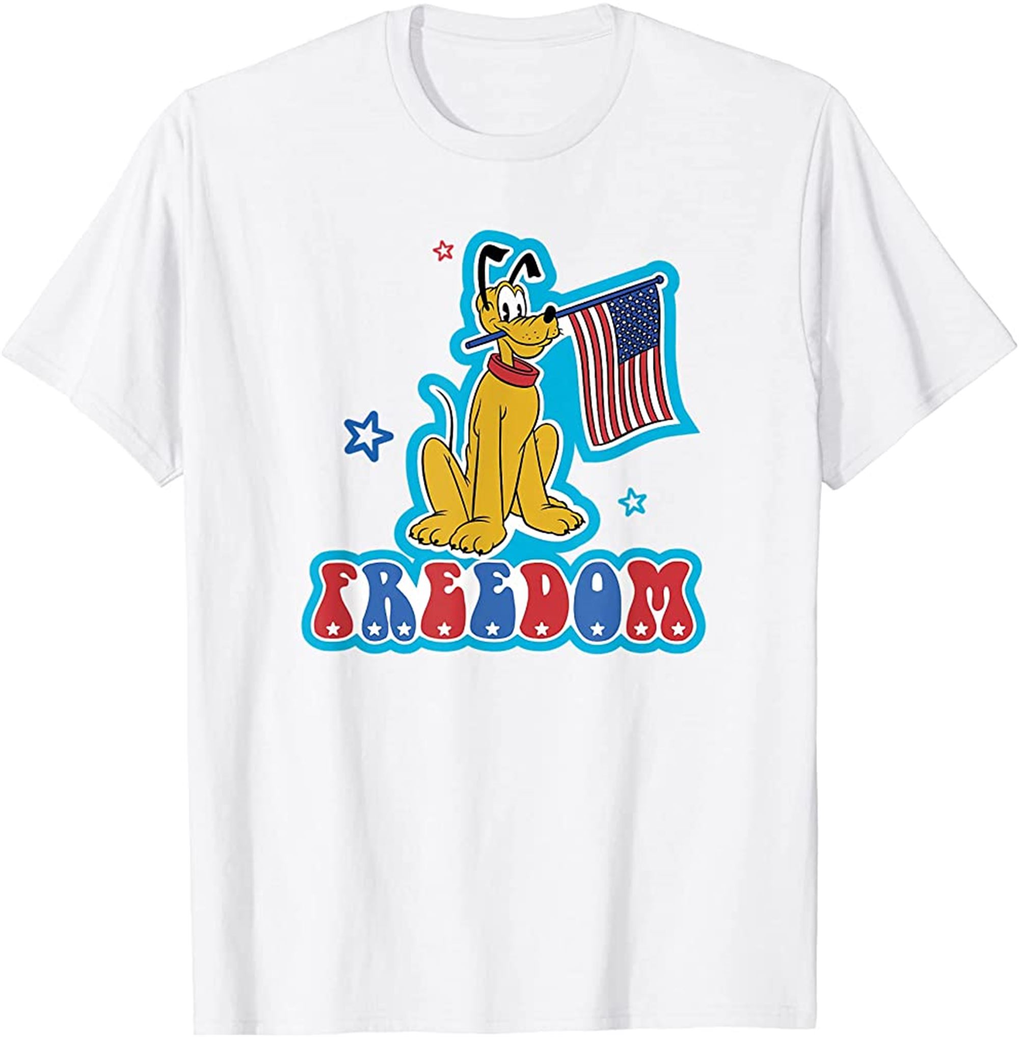 Mickey Classic Pluto 4th Of July American Flag T-shirt Size Up To 5xl