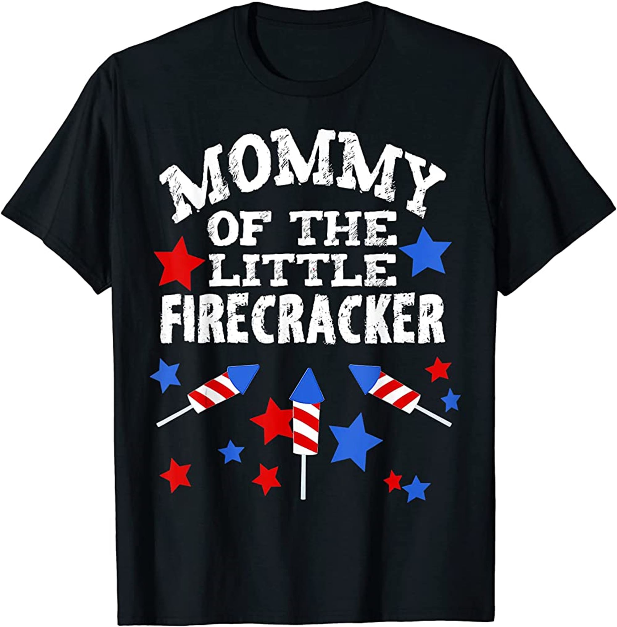 Mommy Of The Little Firecracker 4th Of July American Mom T-shirt Size Up To 5xl