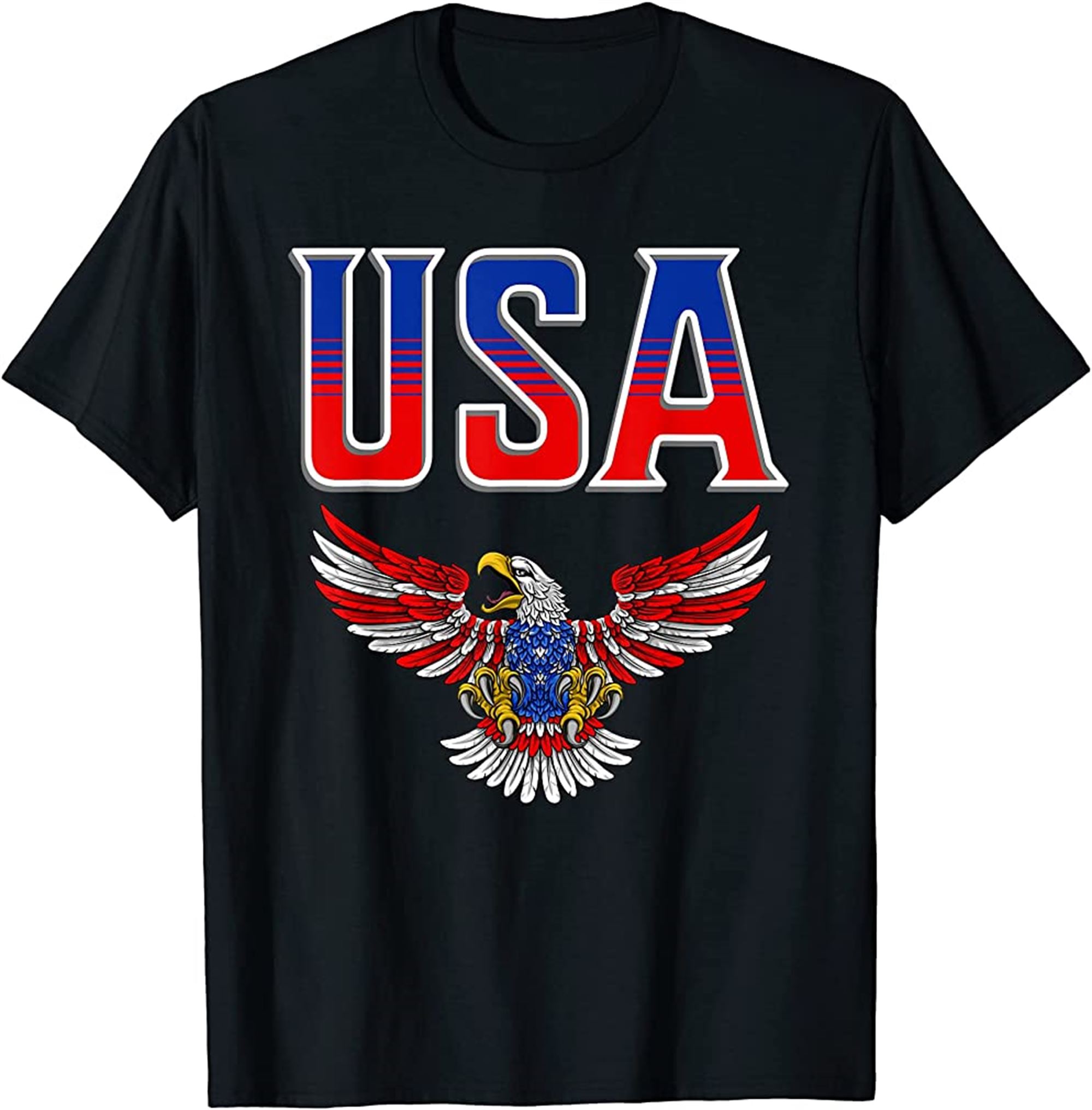 Patriotic Eagle 4th Of July Usa American Flag T-shirt Size Up To 5xl