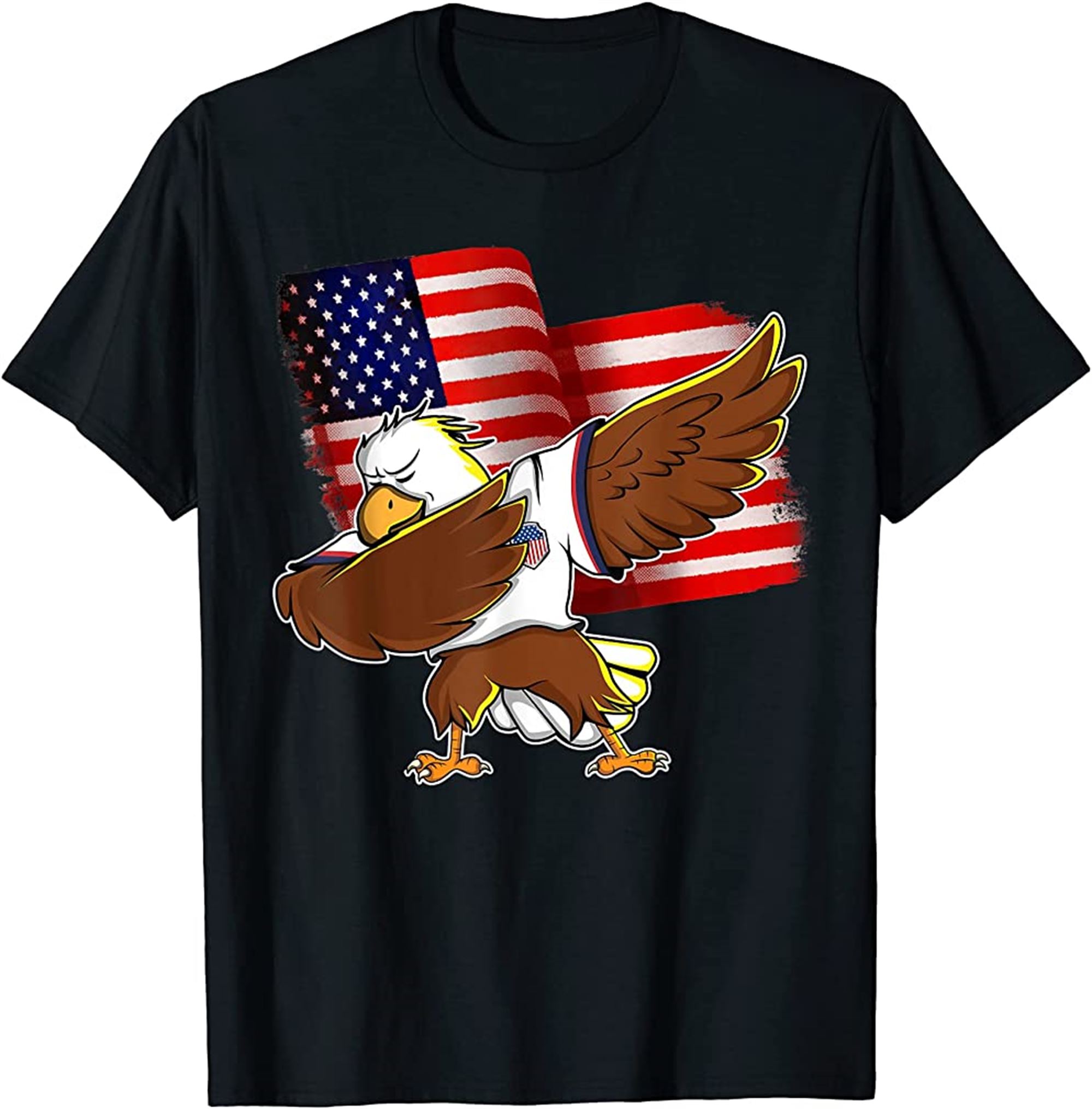 Pledge Allegiance Dabbing Us Eagle 4th Of July Usa Flag Day T-shirt Size Up To 5xl