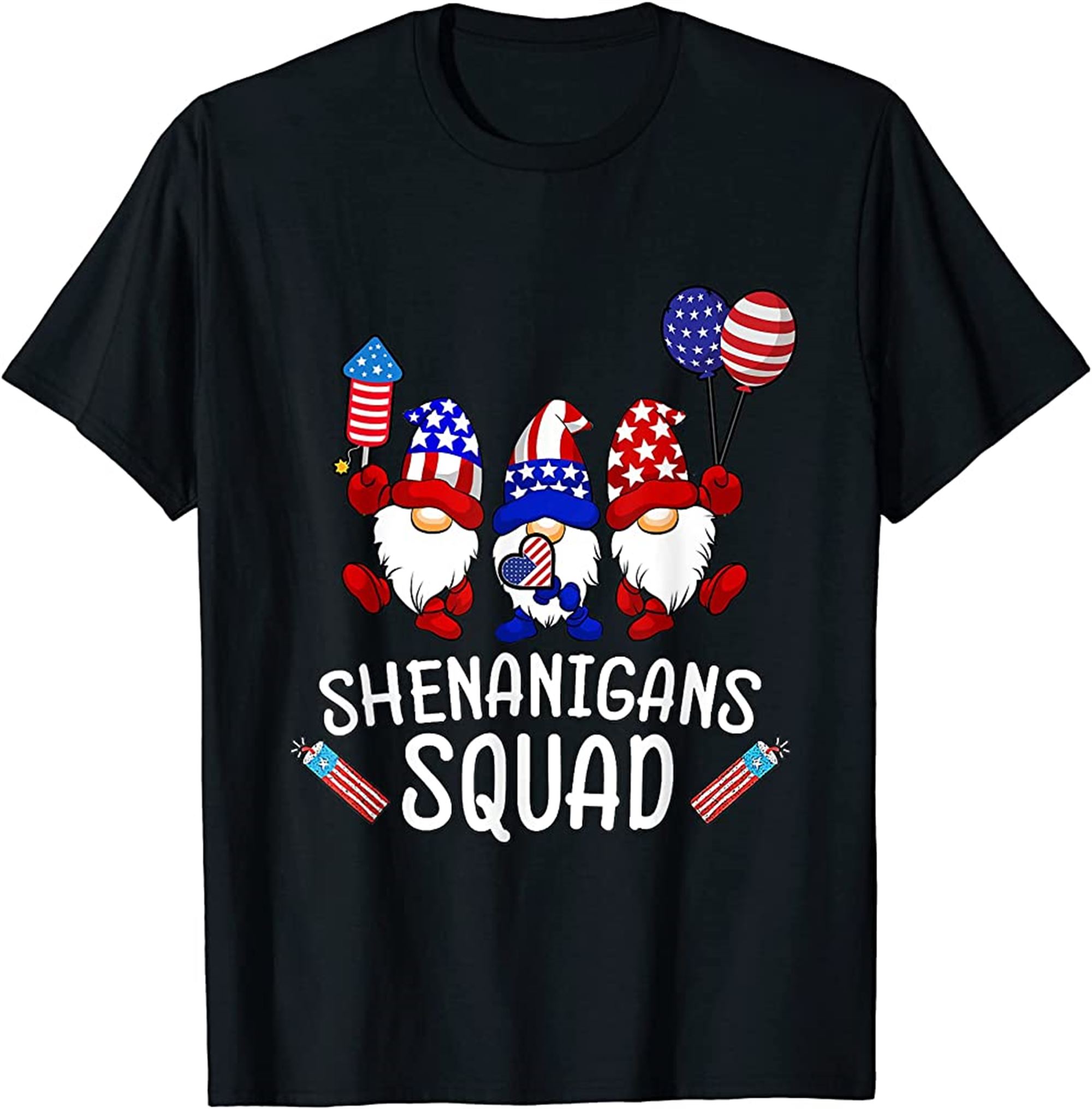 Shenanigans Squad 4th Of July Gnomes Usa Independence Day T-shirt Size Up To 5xl