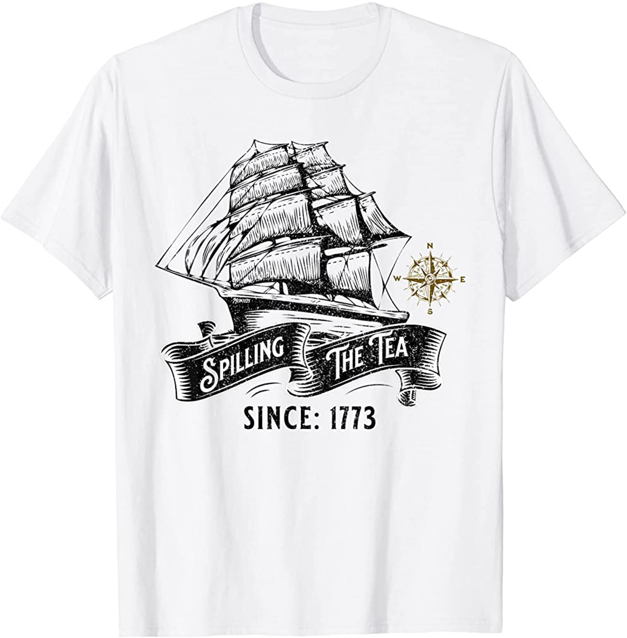 Spilling The Tea Since 1773 Tee Funny Patriotic 4th Of July T-shirt Size Up To 5xl