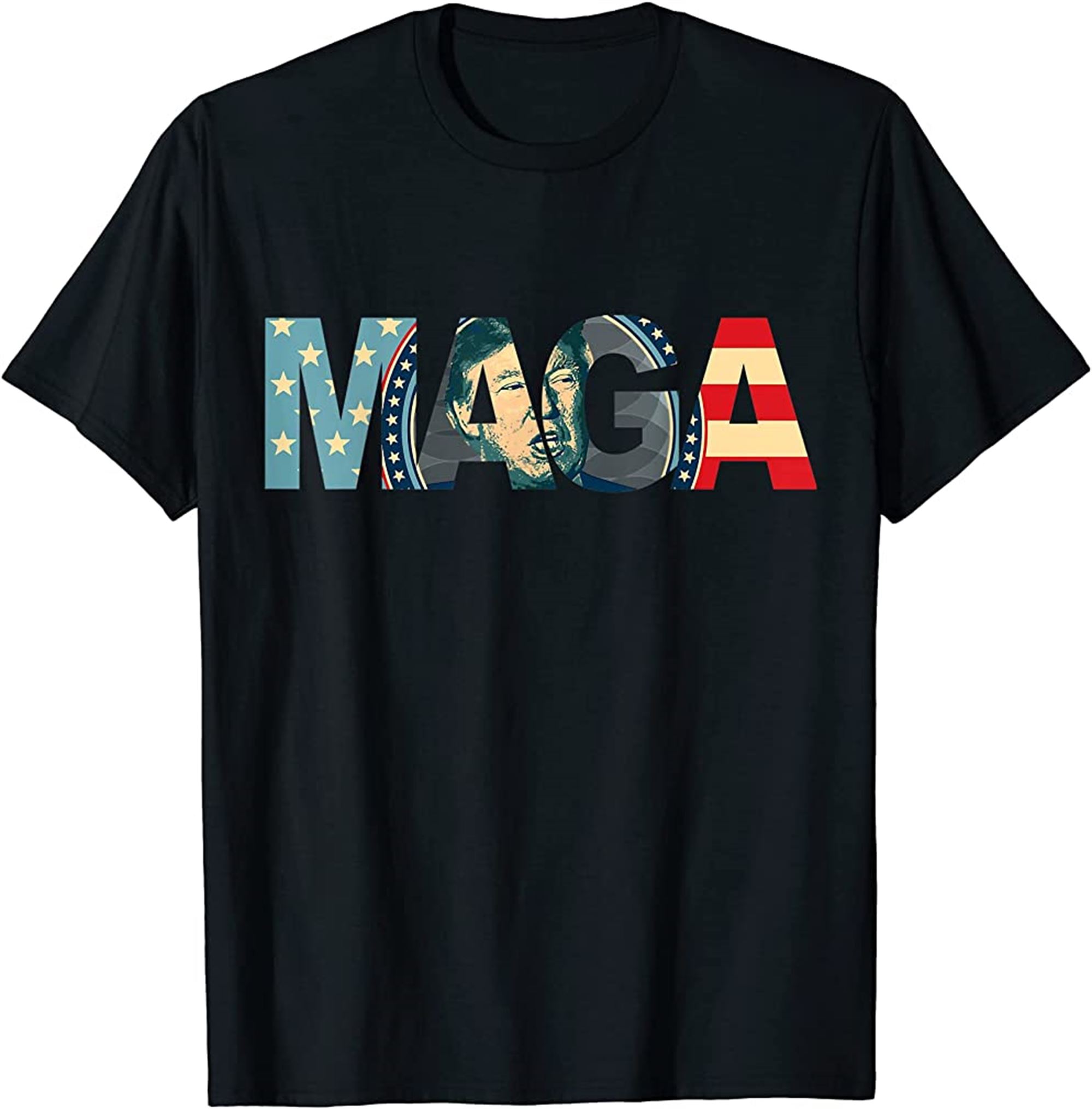 Trump 2020 Voted Maga American Flag Retro Vintage 4th July T-shirt Plus Size Up To 5xl
