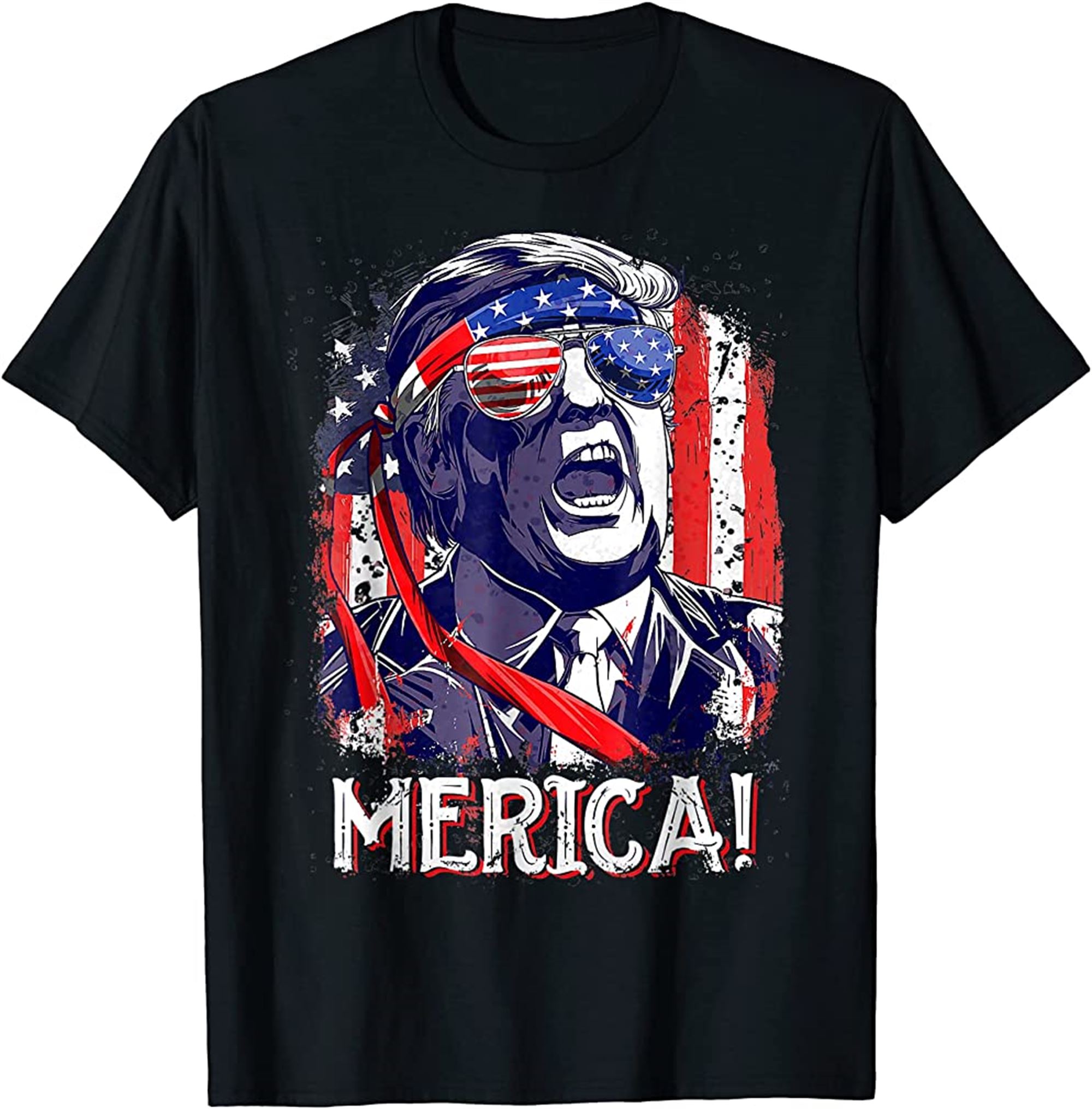 Trump Merica 4th Of July Men Boys Kids Murica T-shirt Plus Size Up To 5xl