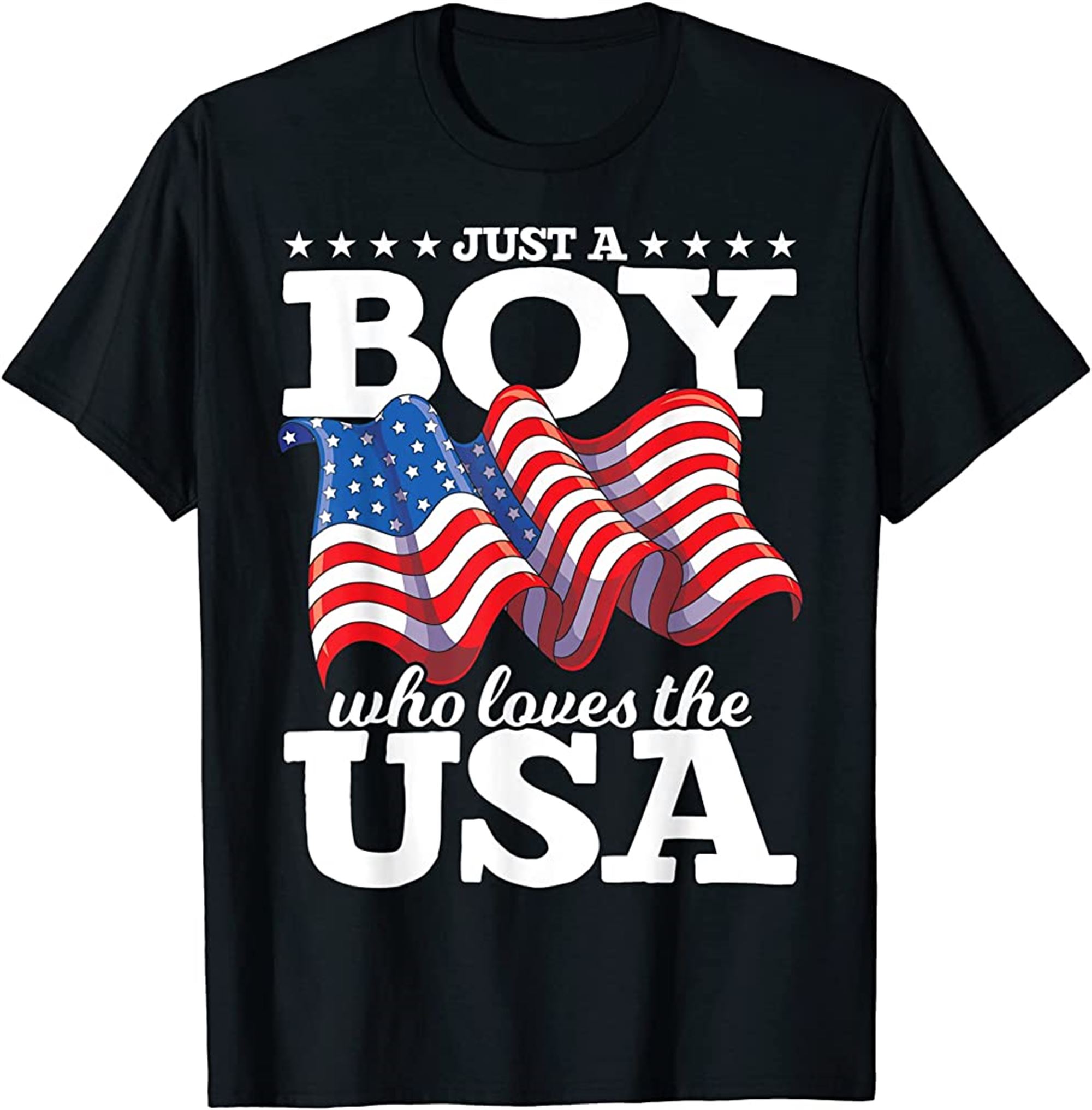 United States Patriotic American Us Flag Boys 4th Of July T-shirt Size Up To 5xl