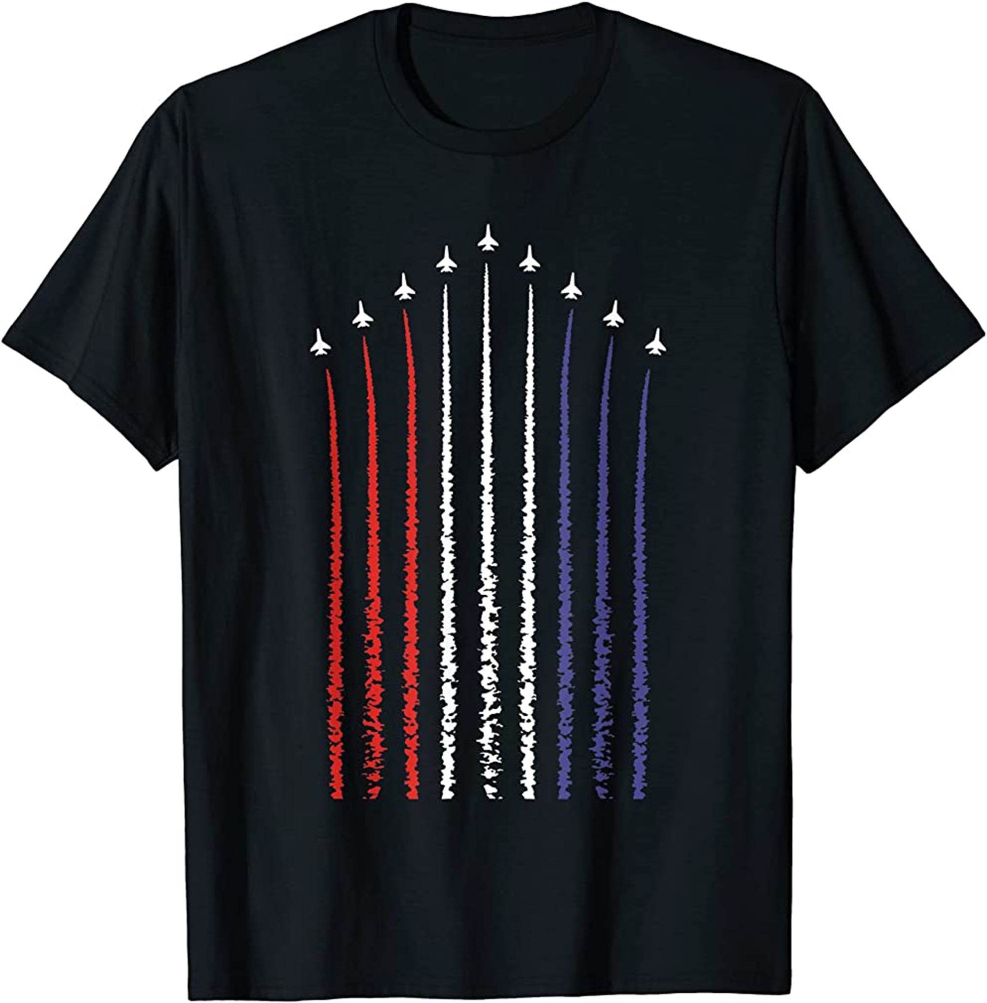 Us American Flag With Fighter Jets For 4th Of July T-shirt Plus Size Up To 5xl
