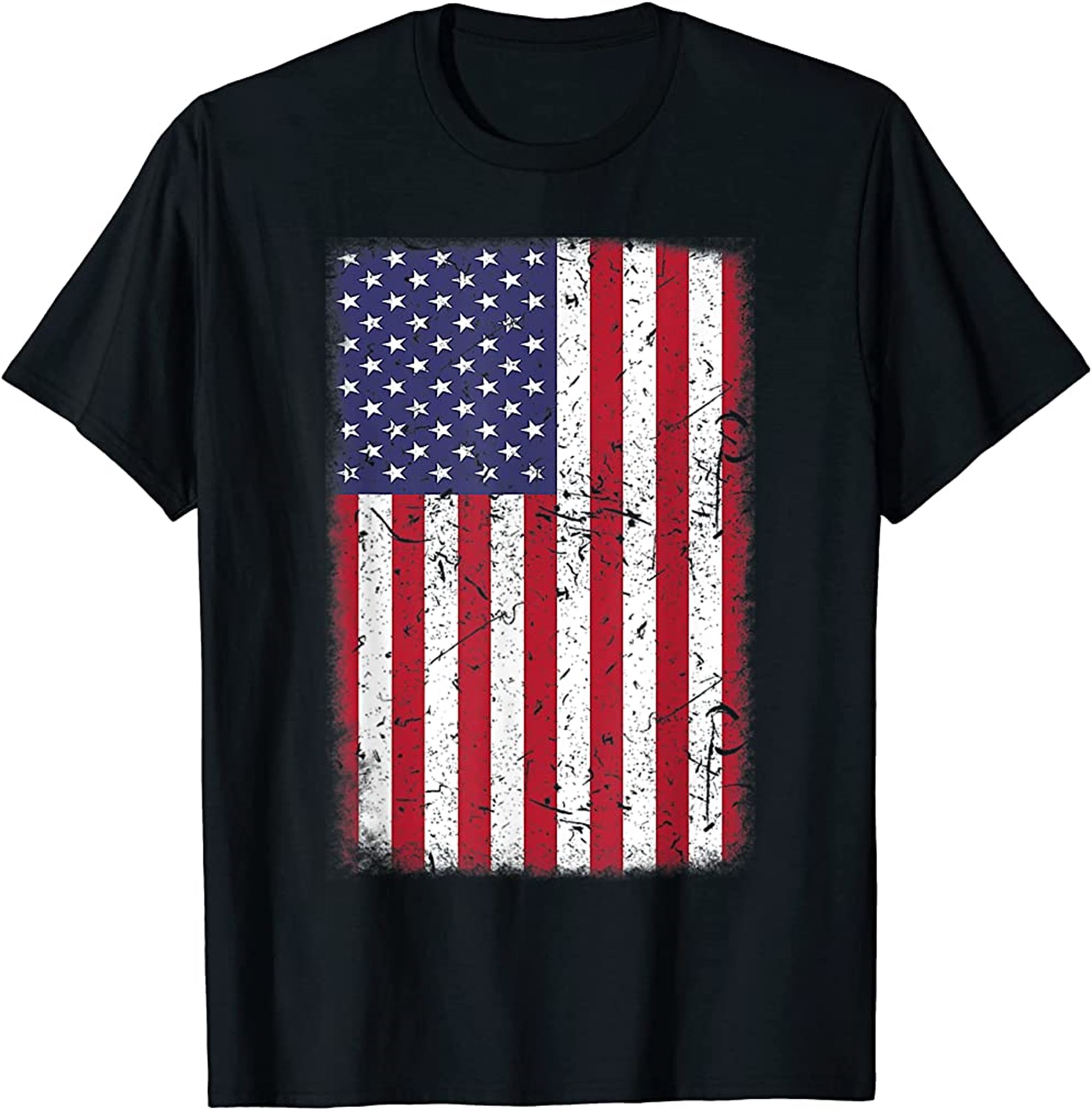 Usa American Flag 4th Of July Red White Blue Star Stripes T-shirt Full Size Up To 5xl