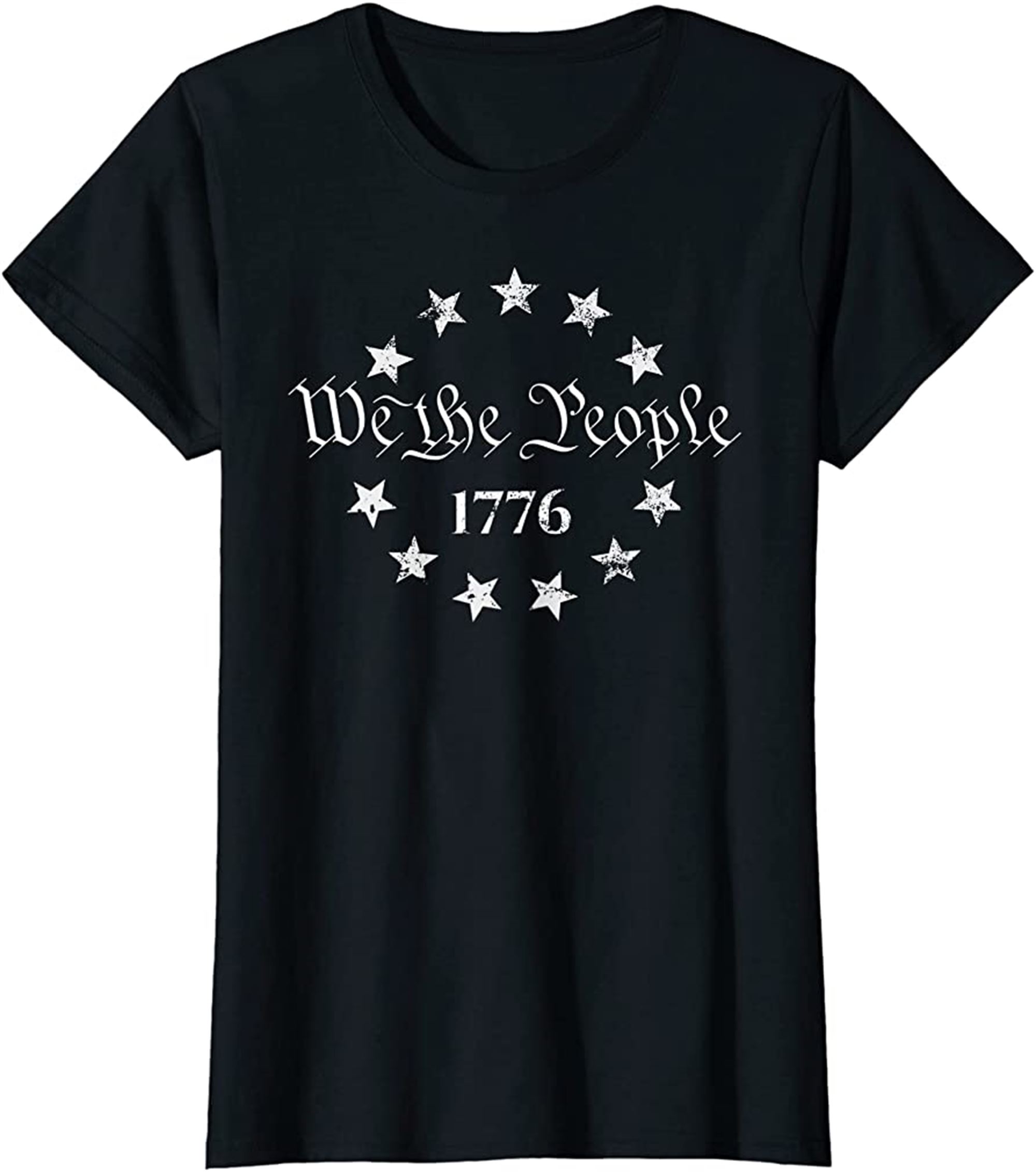 Womens We The People 4th Of July 1776 American Patriotic T-shirt Size Up To 5xl