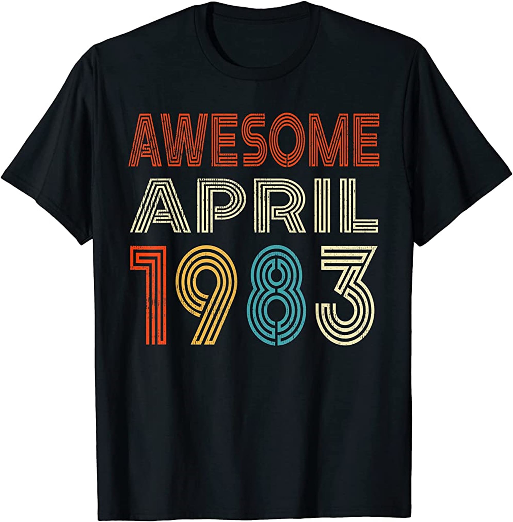 39th Birthday Vintage 39 Years Awesome April Since 1983 T-shirt Size Up To 5xl