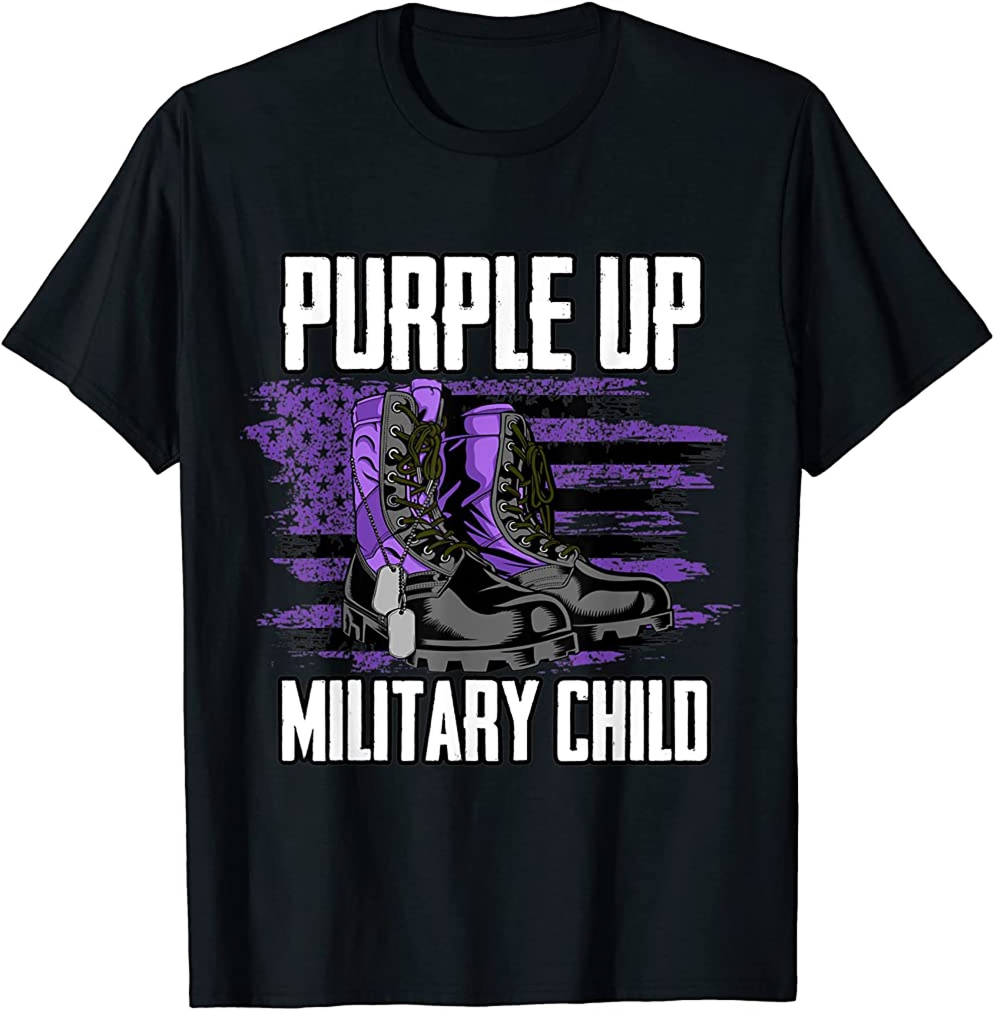 Purple Up For Military Child April Military Kids Month T-shirt Plus Size Up To 5xl
