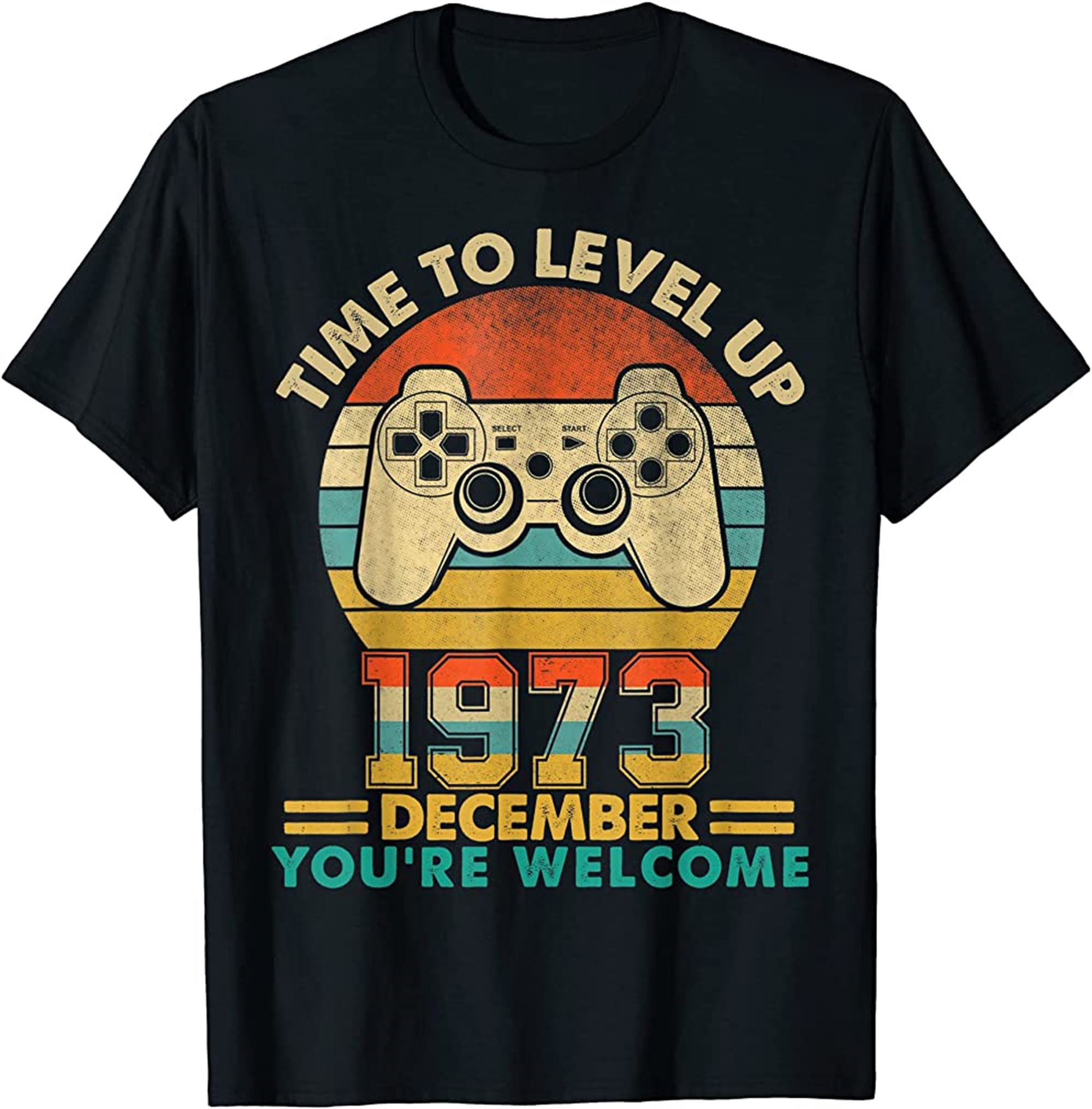 Vintage 1973 December 49 Years Video Gamer 49th Birthday T-shirt Size Up To 5xl