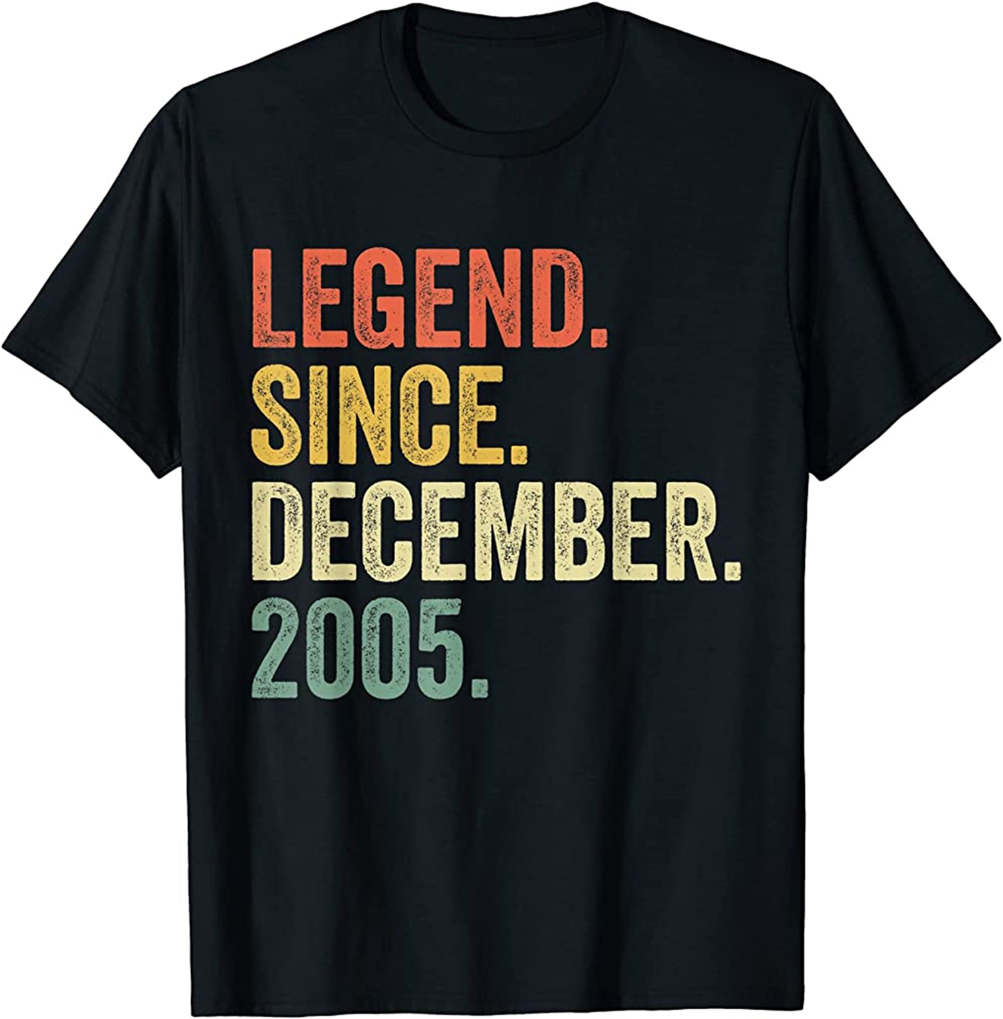 Vintage Legend Since December 2005 16th Birthday Retro T-shirt Full Size Up To 5xl