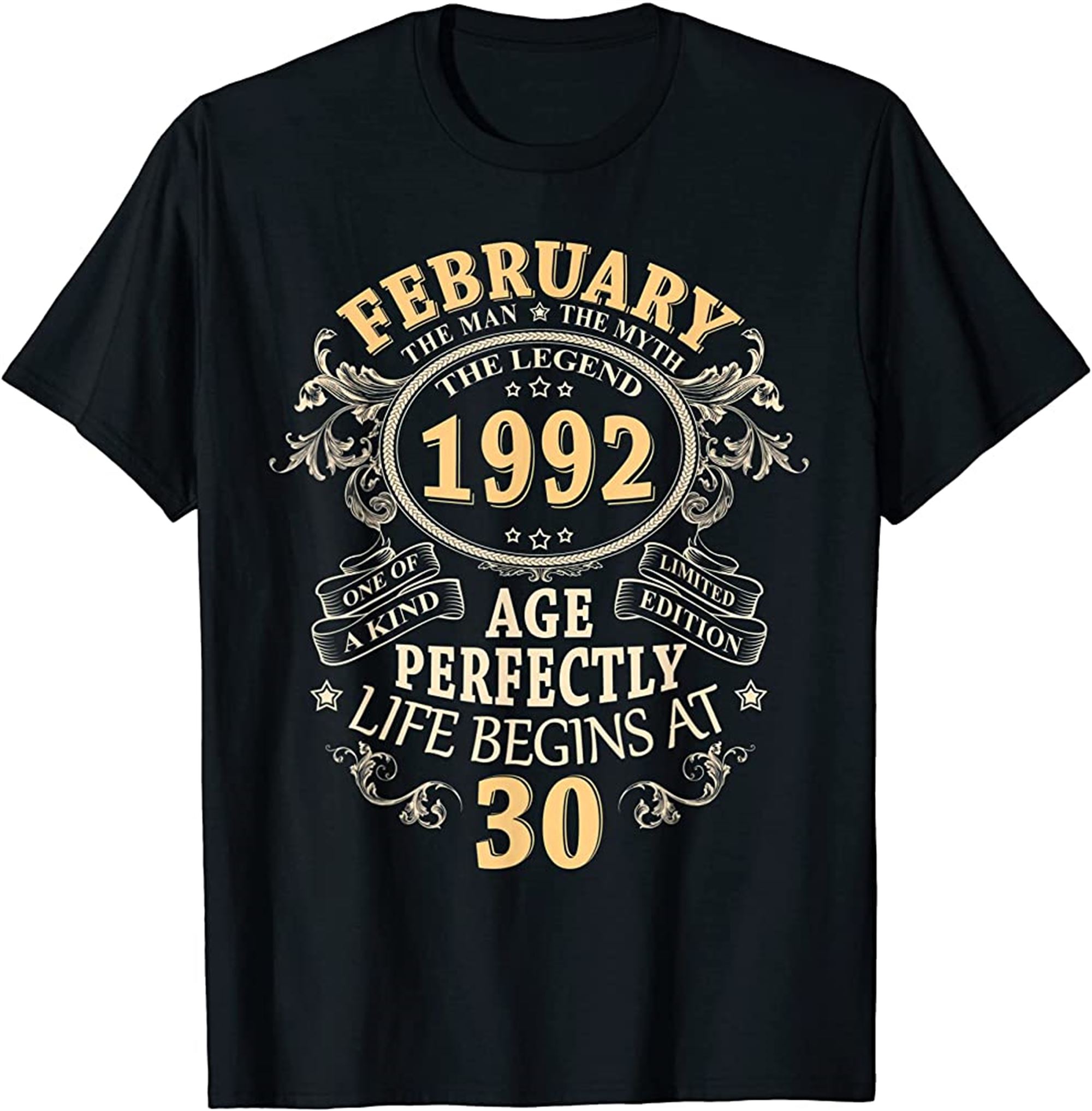 30 Year Old Gift February 1992 Limited Edition 30th Birthday T-shirt Full Size Up To 5xl