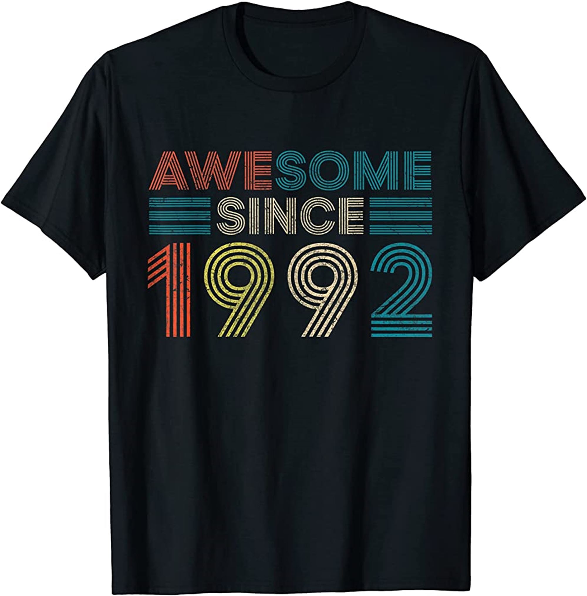 Awesome Since 1992 30th Bday Gift 30 Year Old Birthday Gifts T-shirt Plus Size Up To 5xl