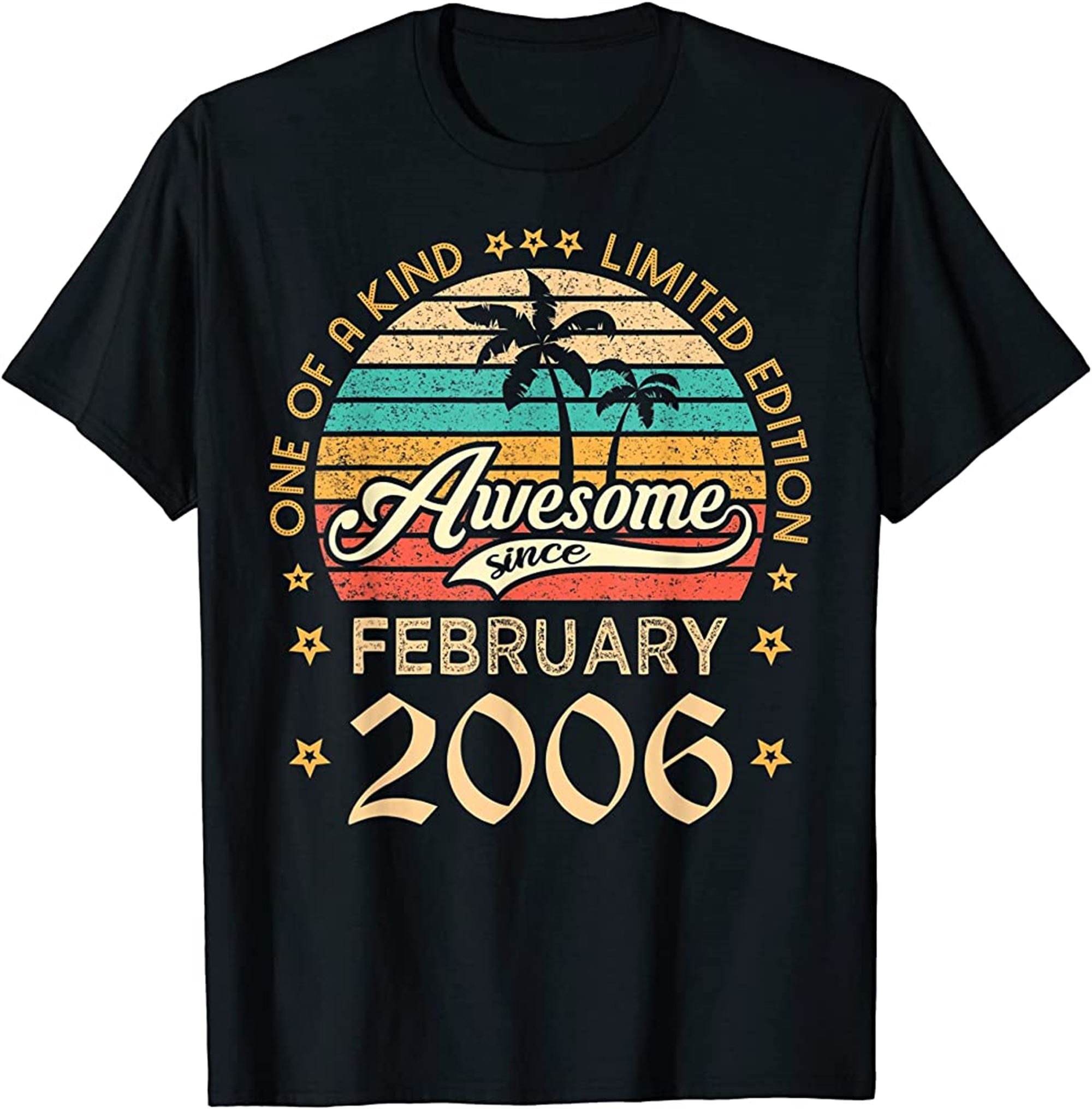 Awesome Since February 2006 Limited Edition Vintage Birthday T-shirt Size Up To 5xl