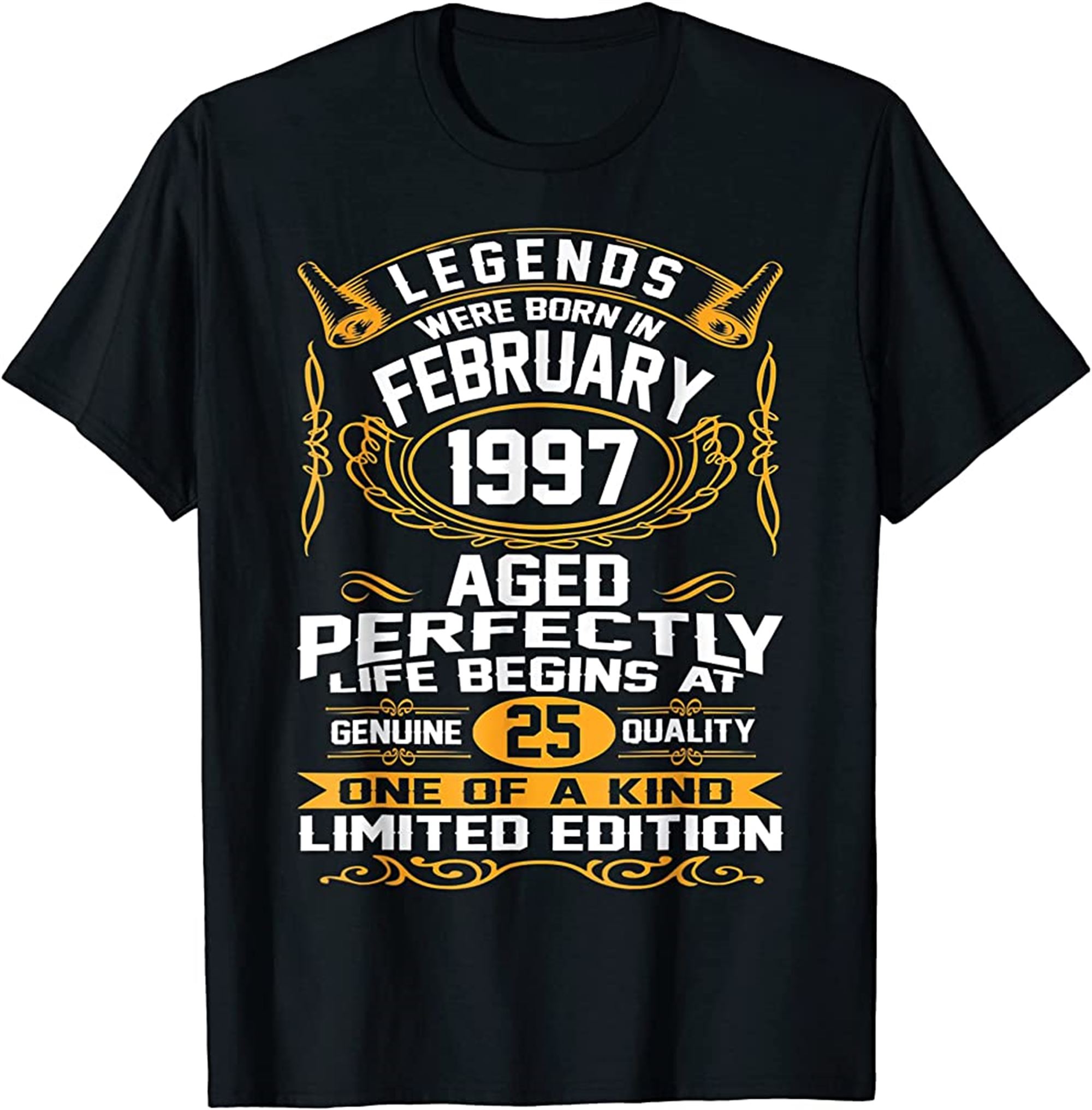 February 1997 25th Birthday Gift 25 Year Old Men Women T-shirt Plus Size Up To 5xl