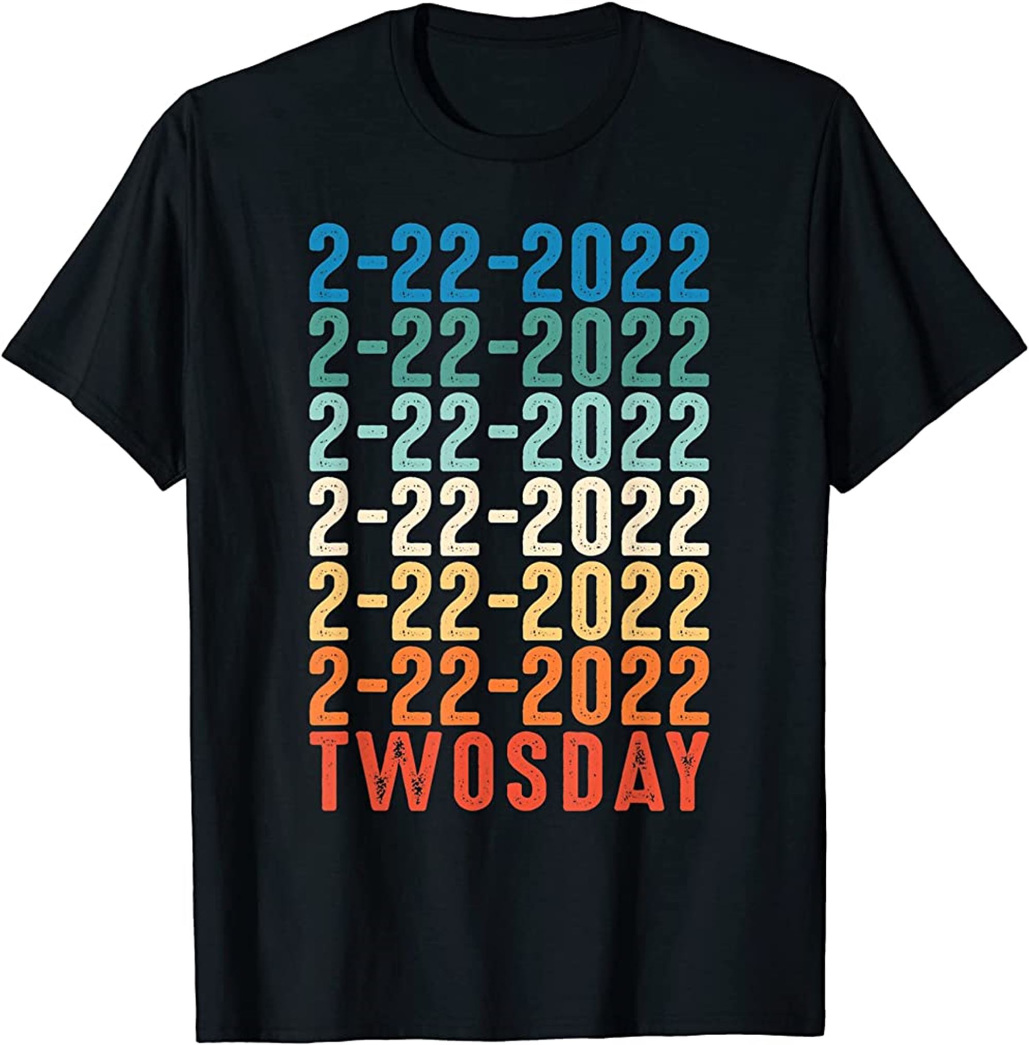 Vintage 2 22 22 Twosday Twos Day Funny February 22nd 2022 Tshirt Plus Size Up To 5xl