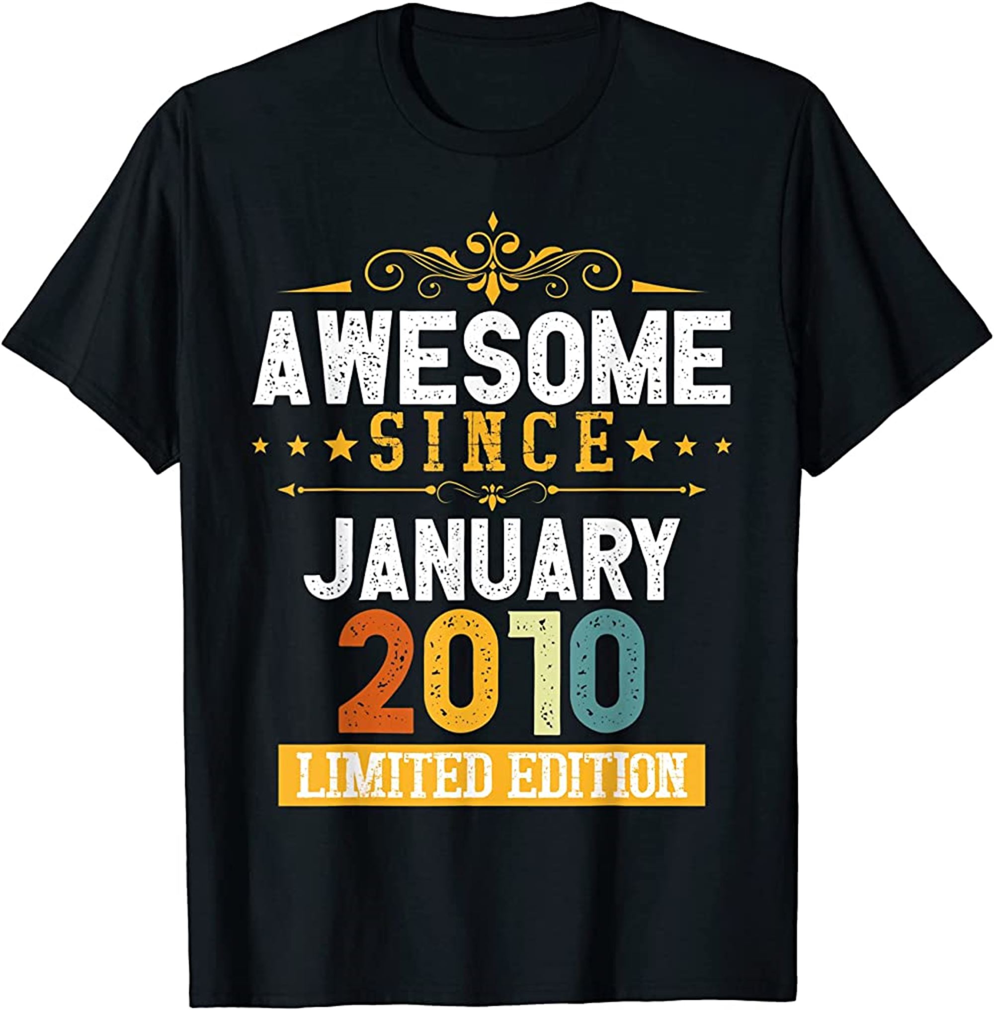 2010 Vintage 12th Birthday T-shirt Plus Size Up To 5xl