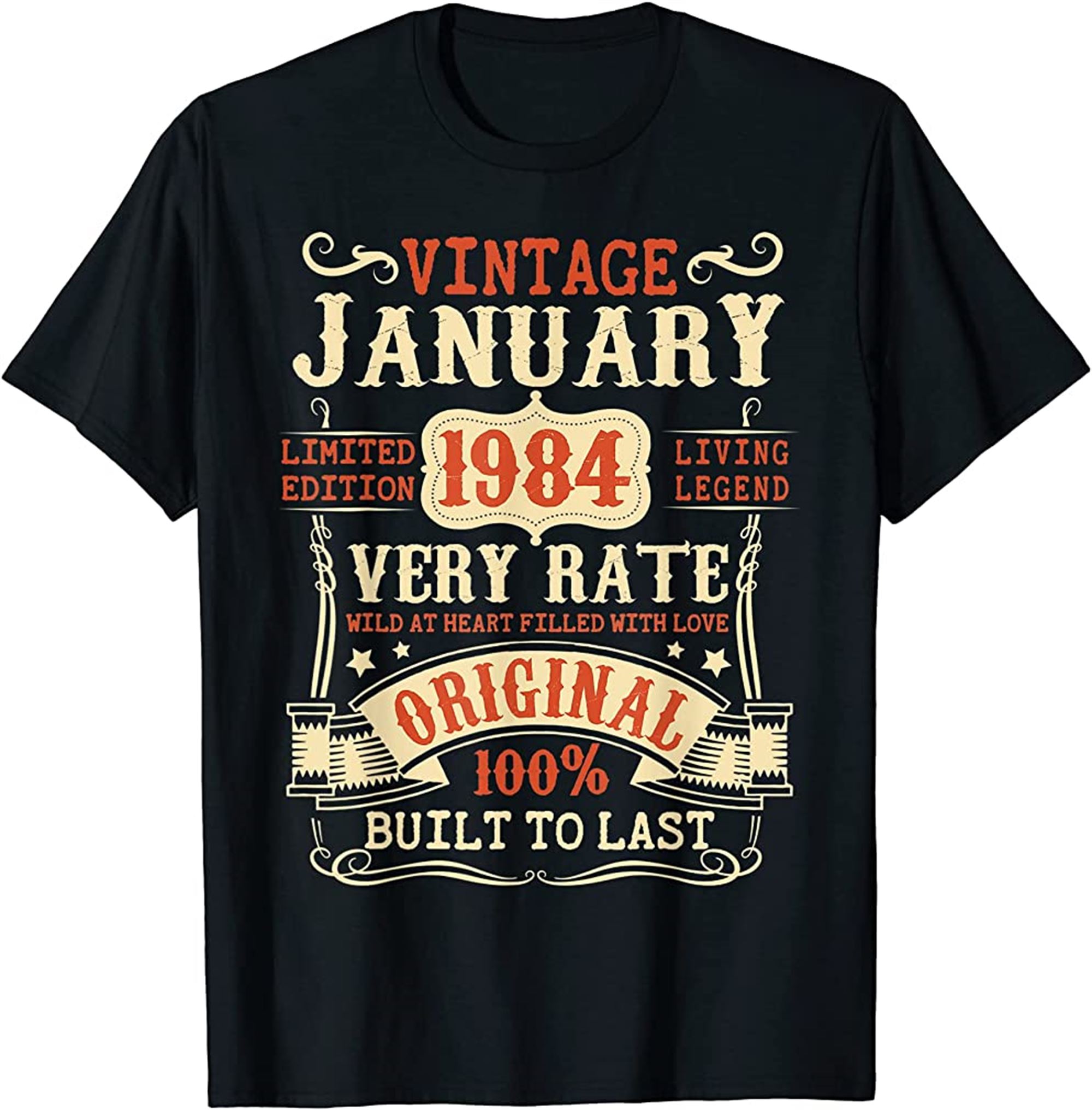 38 Year Old 38th Birthday Gifts Vintage January 1984 T-shirt Plus Size Up To 5xl