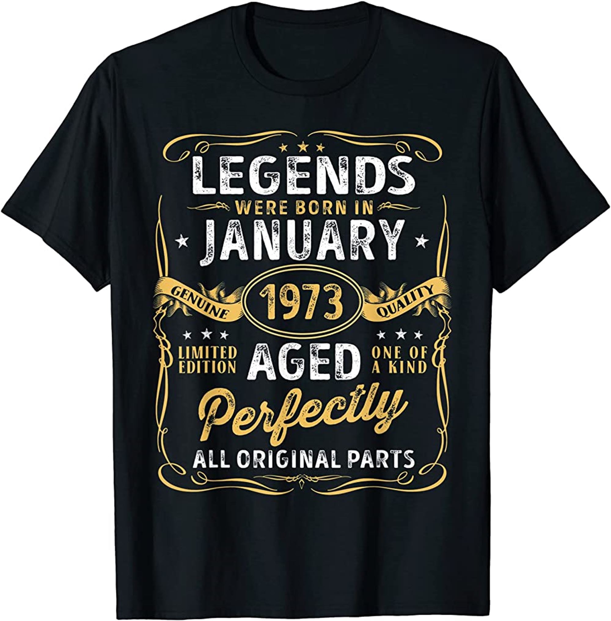 49th Birthday Decoration Legends Were Born In January 1973 T-shirt Plus Size Up To 5xl