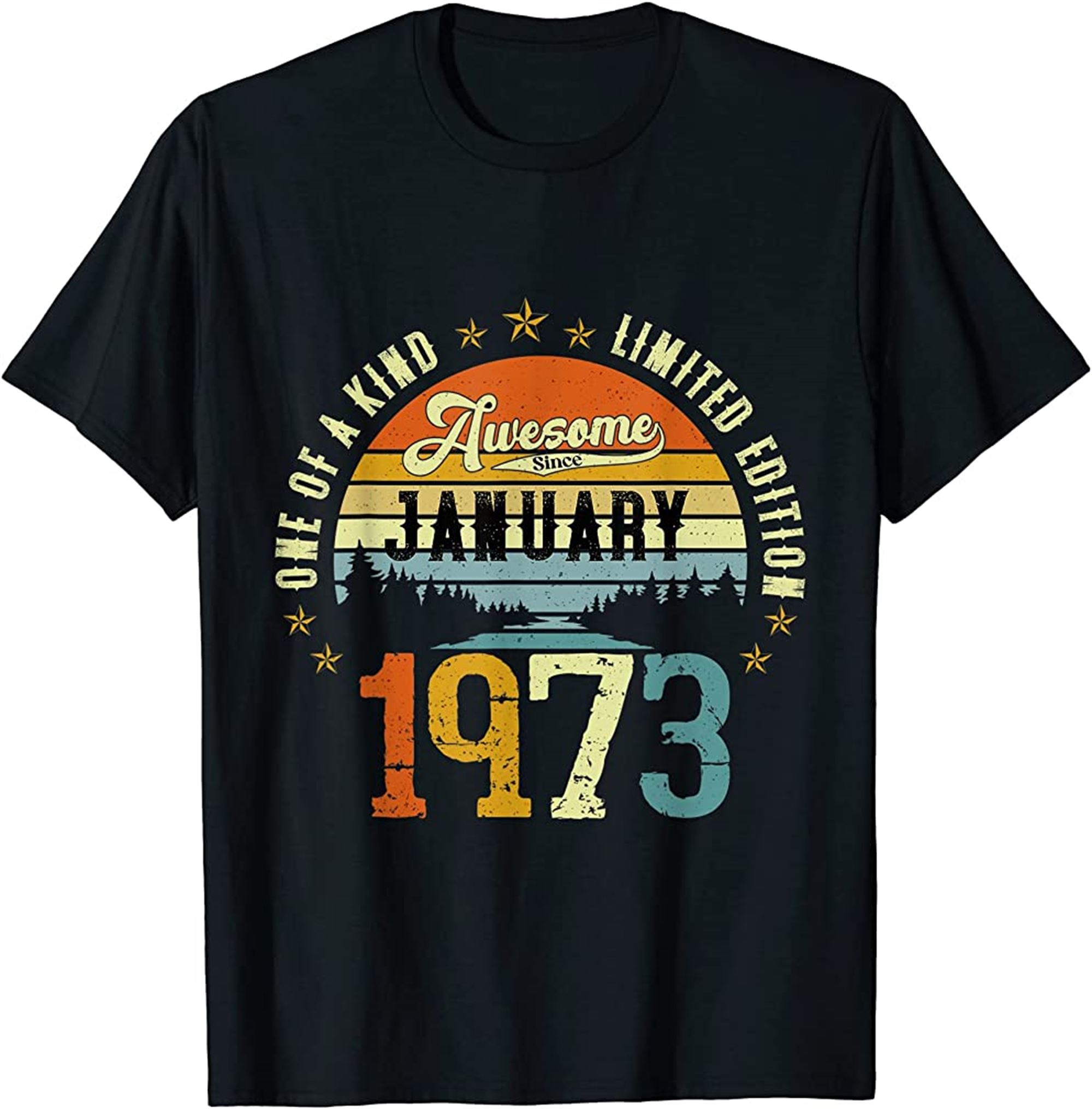 Awesome Since January 1973 Vintage 49th Birthday T-shirt Size Up To 5xl