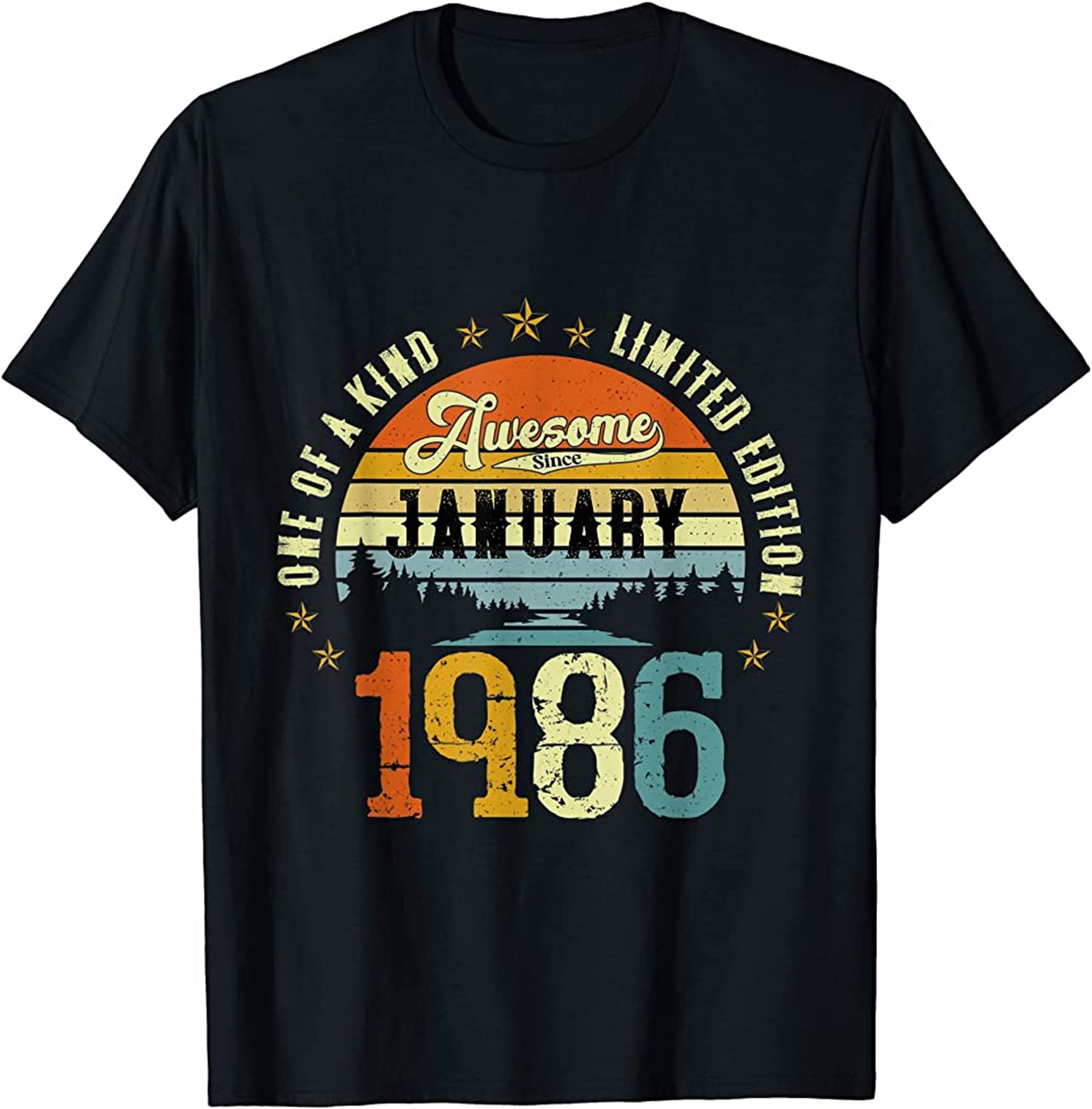 Awesome Since January 1986 Vintage 36th Birthday T-shirt Full Size Up To 5xl