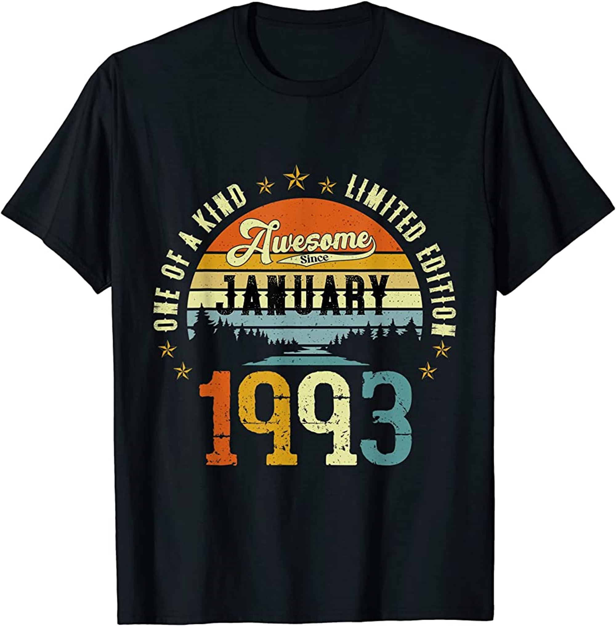 Awesome Since January 1993 Vintage 29th Birthday T-shirt Full Size Up To 5xl