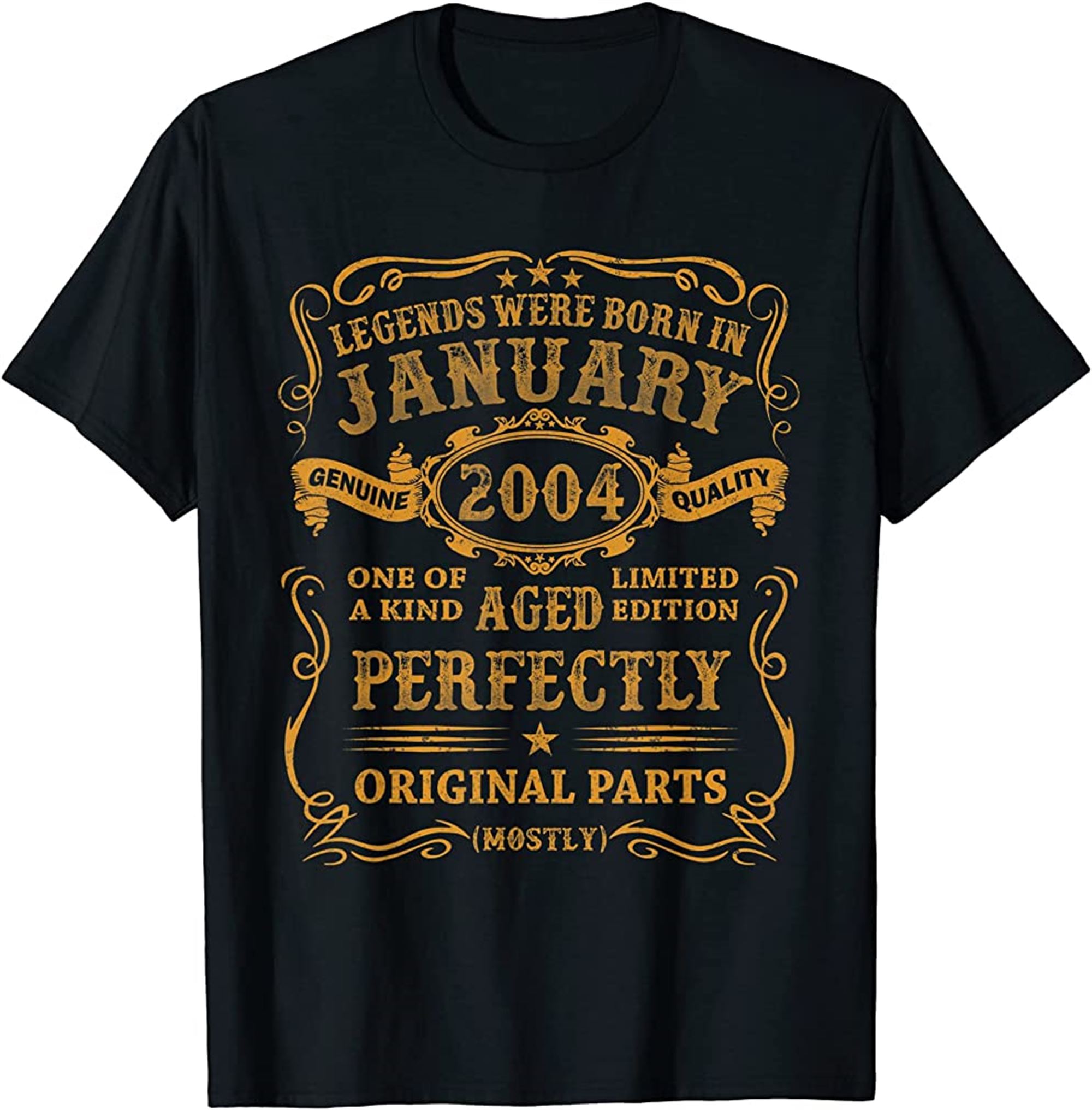 Legends Were Born In January 2004 18 Year Old Birthday Gifts T-shirt Full Size Up To 5xl