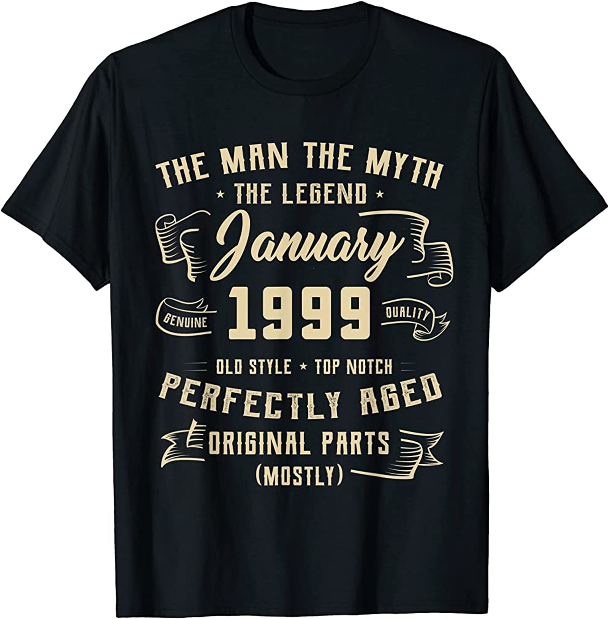 Mens Man Myth Legend January 1999 23rd Birthday Gift 23 Years Old T-shirt Size Up To 5xl