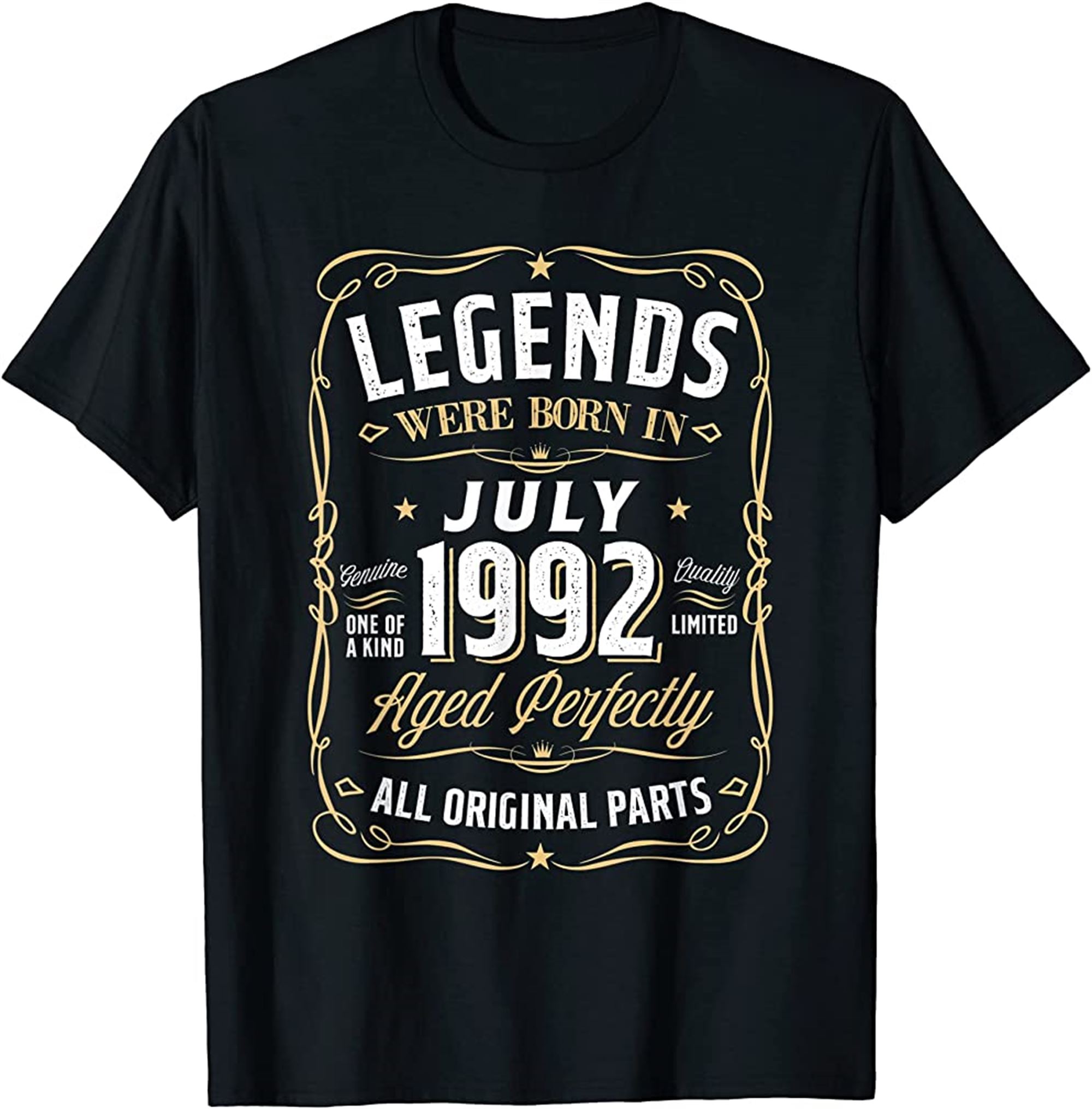 Legends July 1992 Gift 30 Year Old 30th Birthday Gifts T-shirt Plus Size Up To 5xl