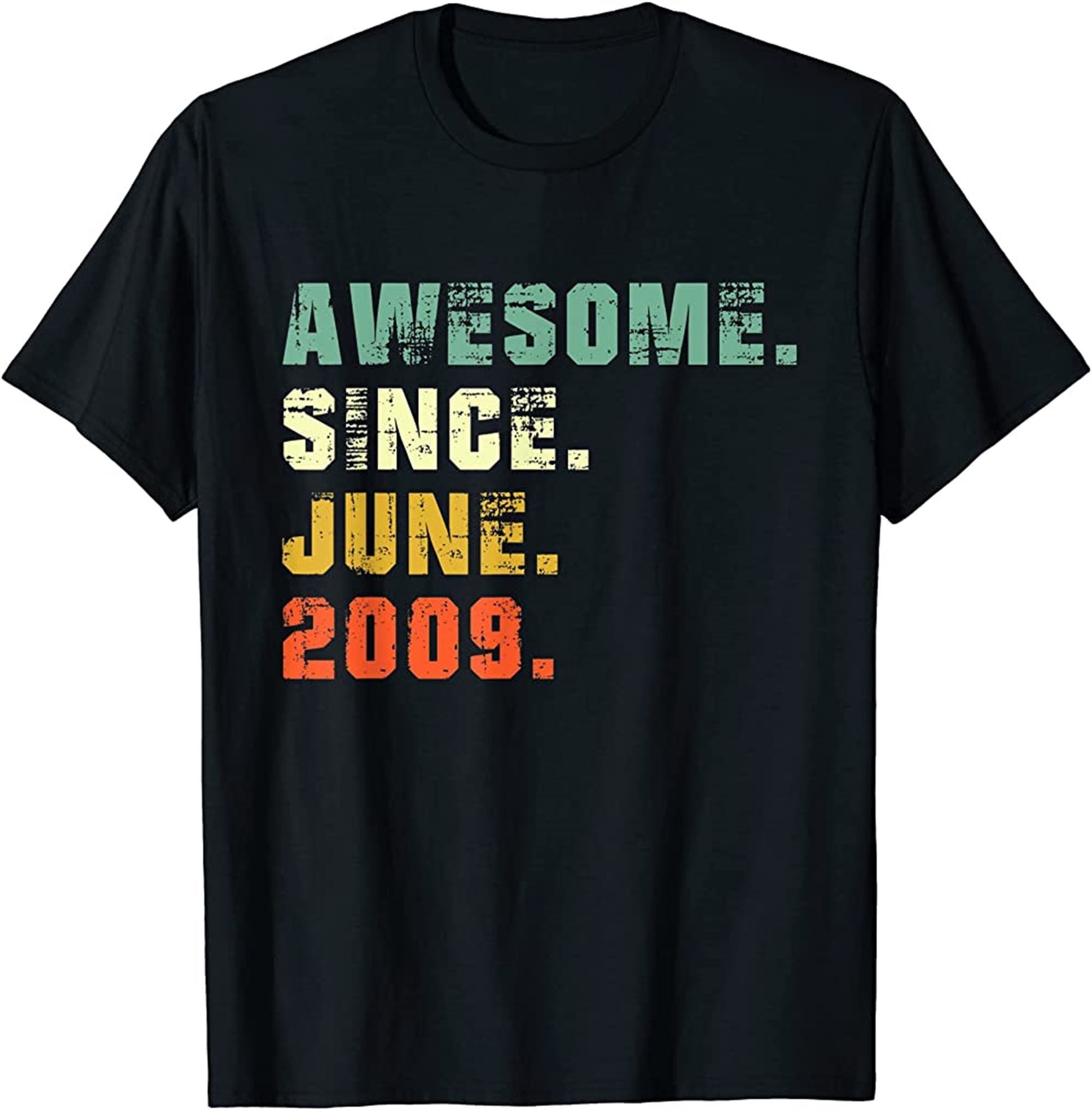13 Year Old 13th Birthday Gifts Awesome Since June 2009 T-shirt Size Up To 5xl