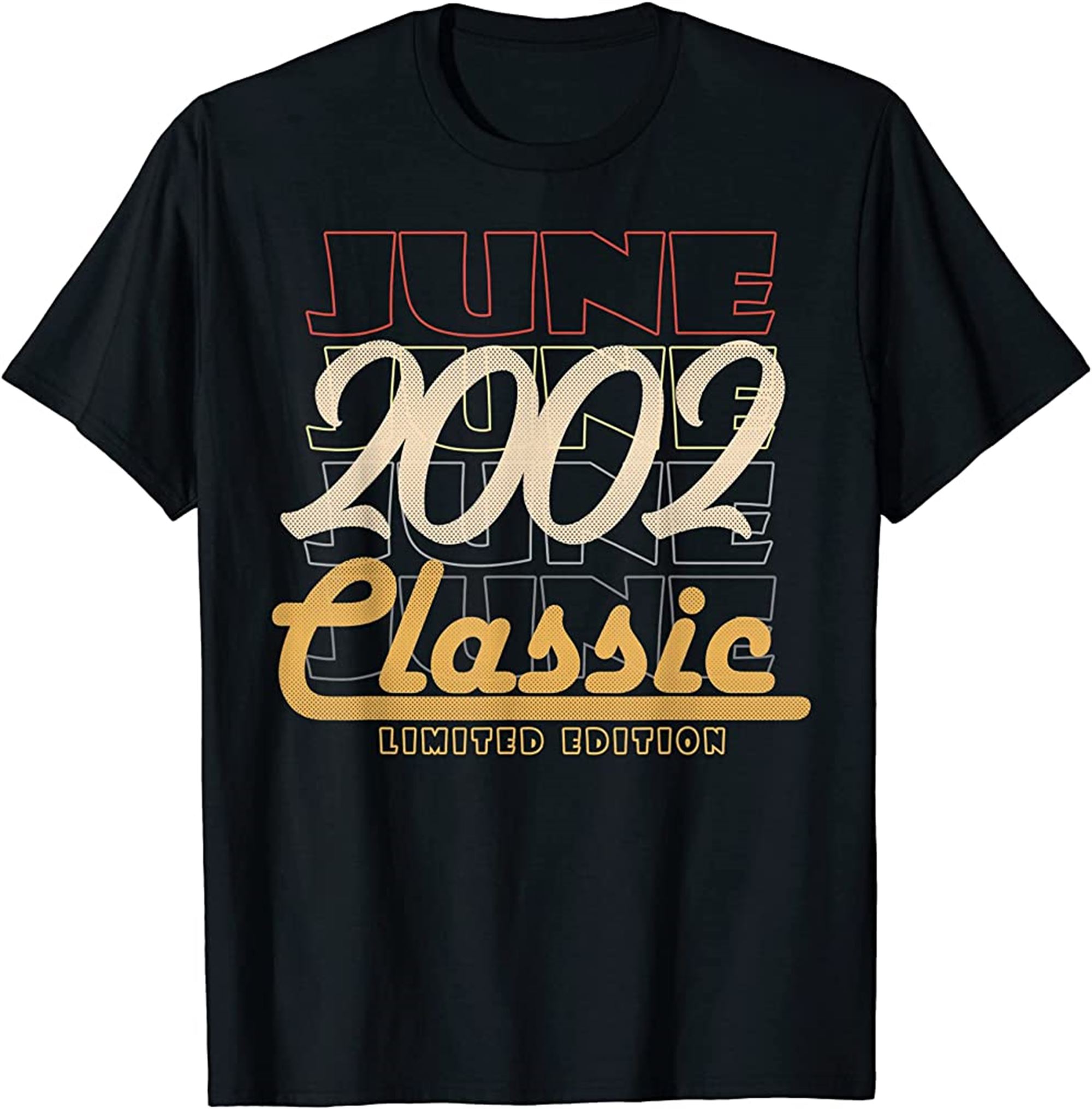 20 Years Old Birthday Gifts Vintage June 20th 2002 T-shirt Full Size Up To 5xl