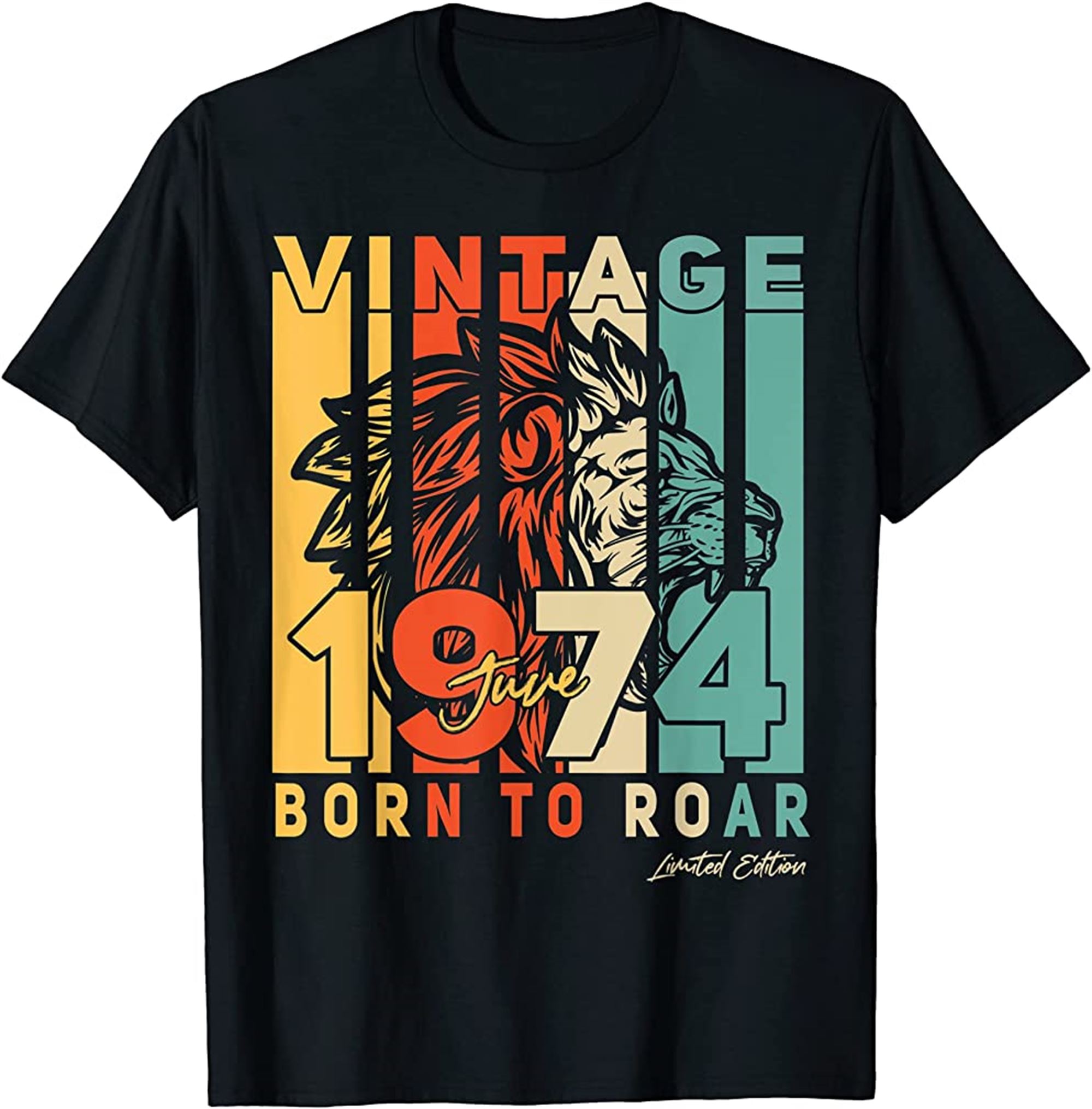 48th Birthday Gifts June 48 Years Old Vintage 1974 Mens T-shirt Size Up To 5xl