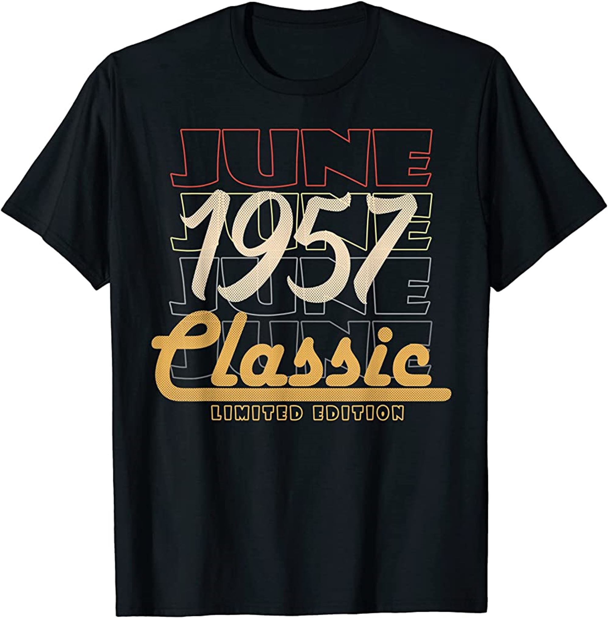 65 Years Old Birthday Gifts Vintage June 65th 1957 T-shirt Size Up To 5xl