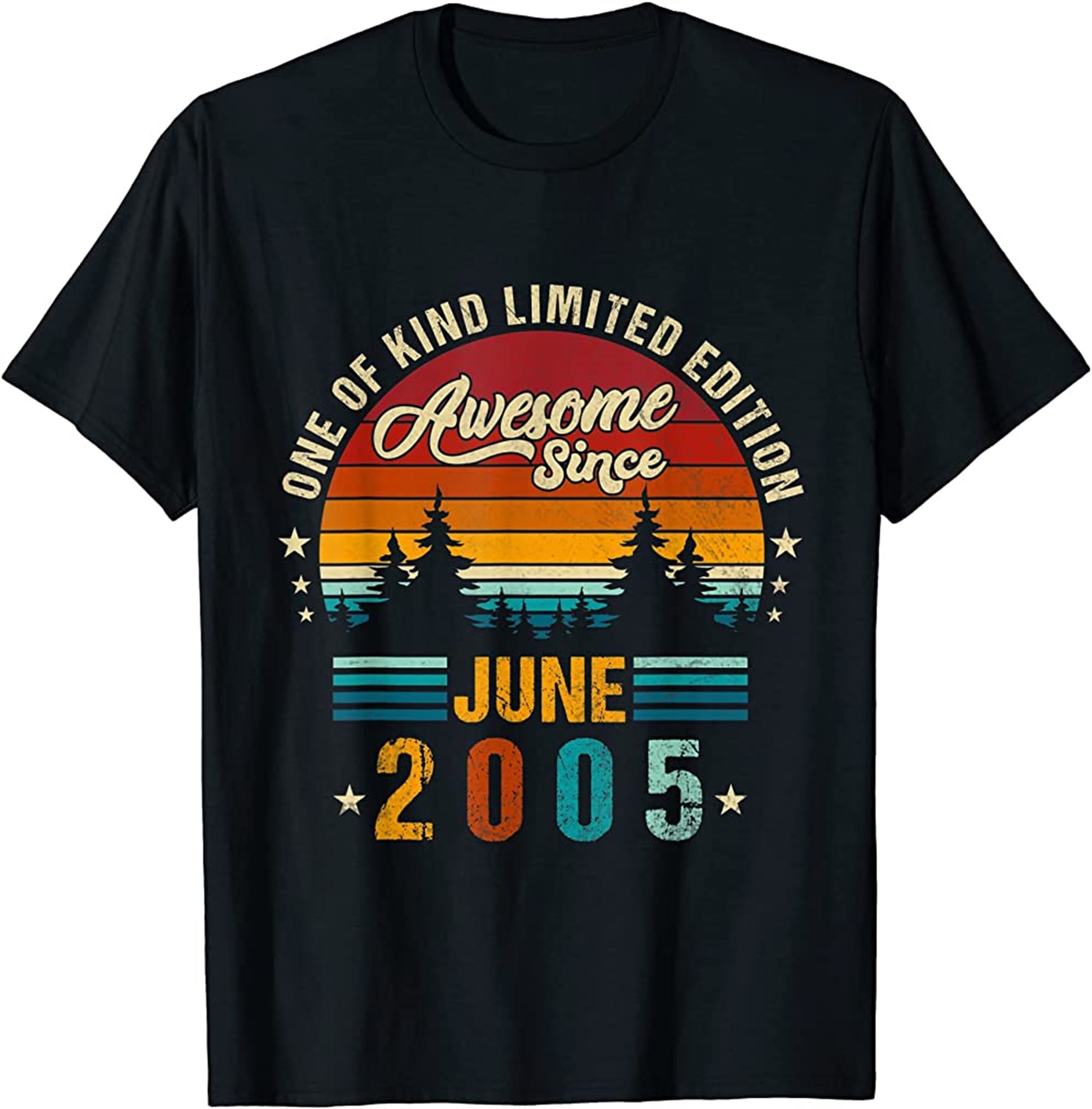 Vintage 17th Birthday Awesome Since June 2005 Epic Legend T-shirt Plus Size Up To 5xl