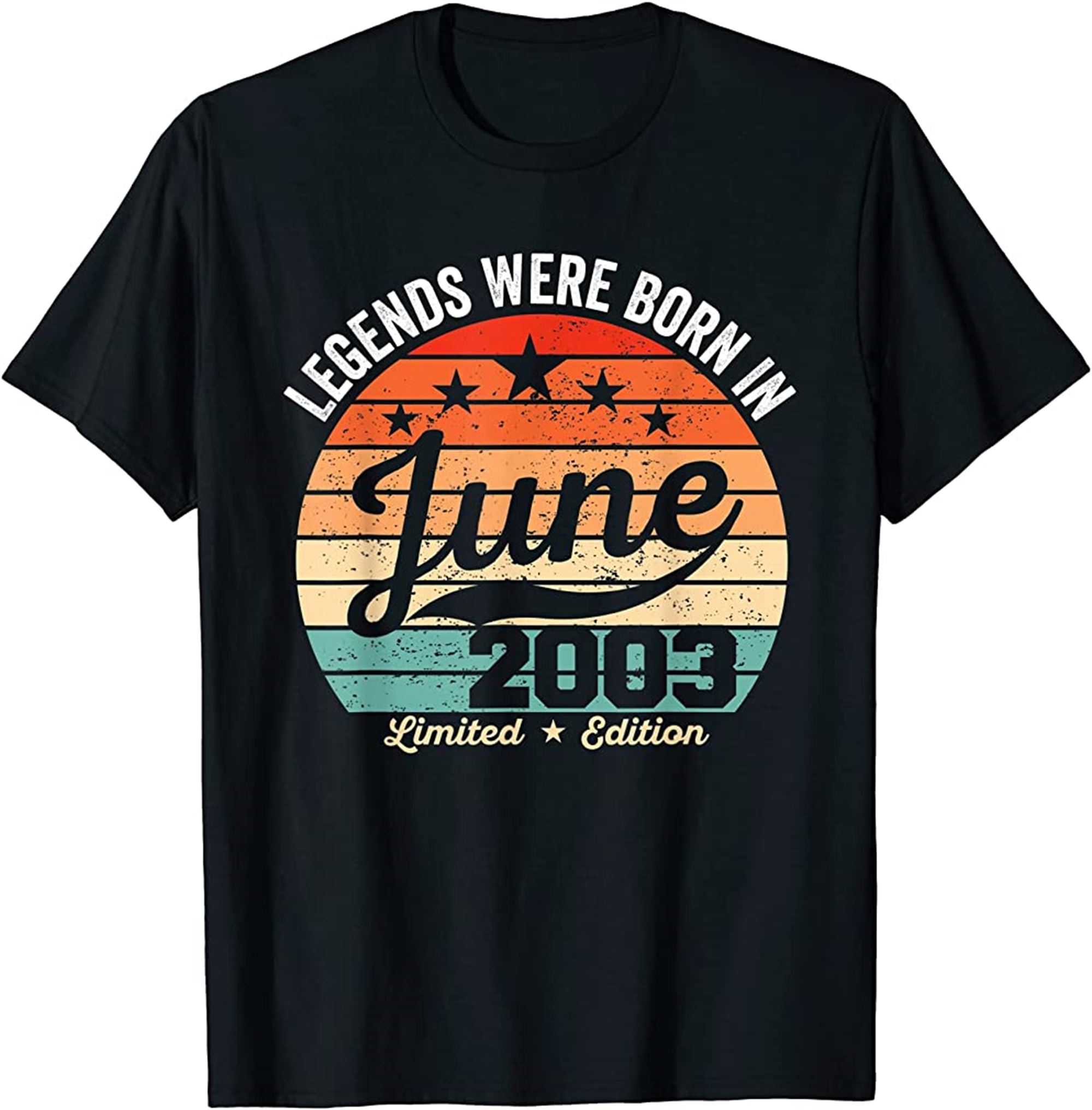Vintage 19th Birthday Legends Were Born In June 2003 T-shirt Full Size Up To 5xl