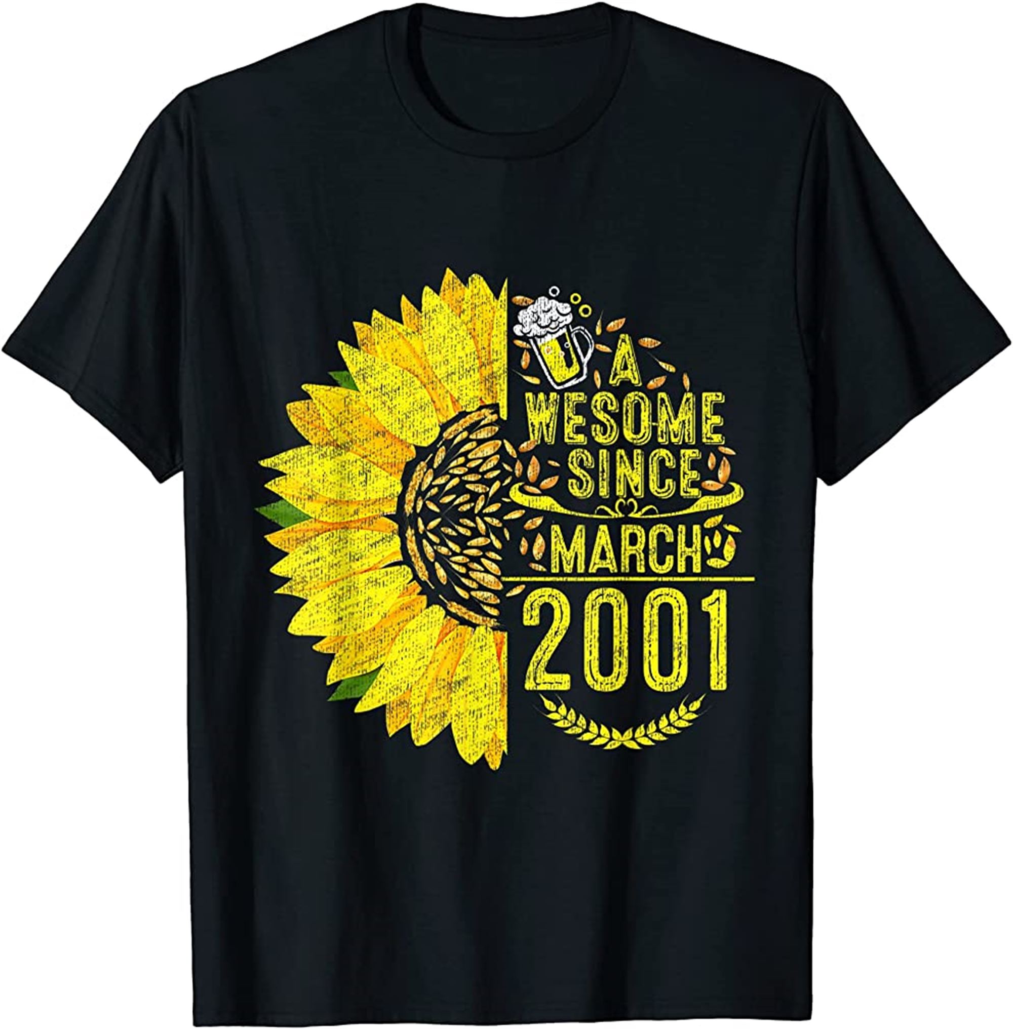 Vintage 2002 Funny 20 Years Old March 20th Sunshine Birthday T-shirt Full Size Up To 5xl