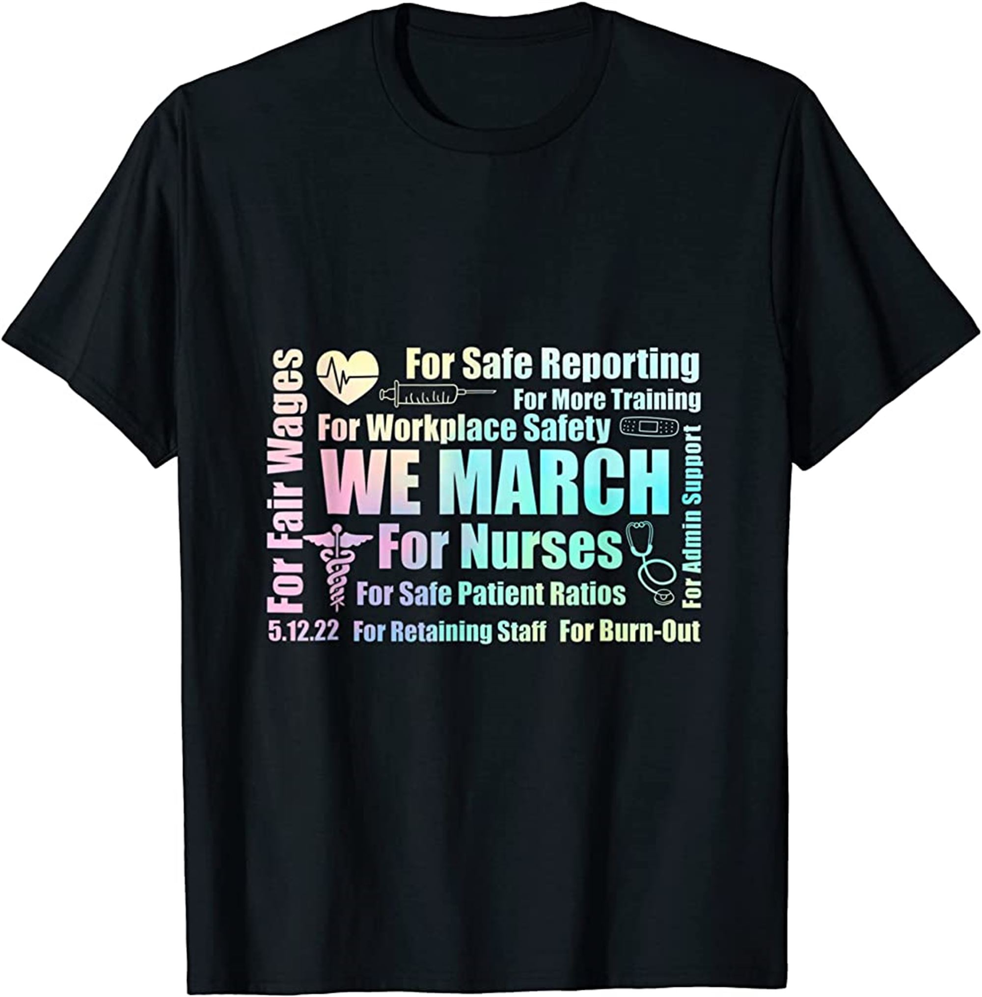 We March For Nurses Million Nurse March Women Power Nurse T-shirt Plus Size Up To 5xl