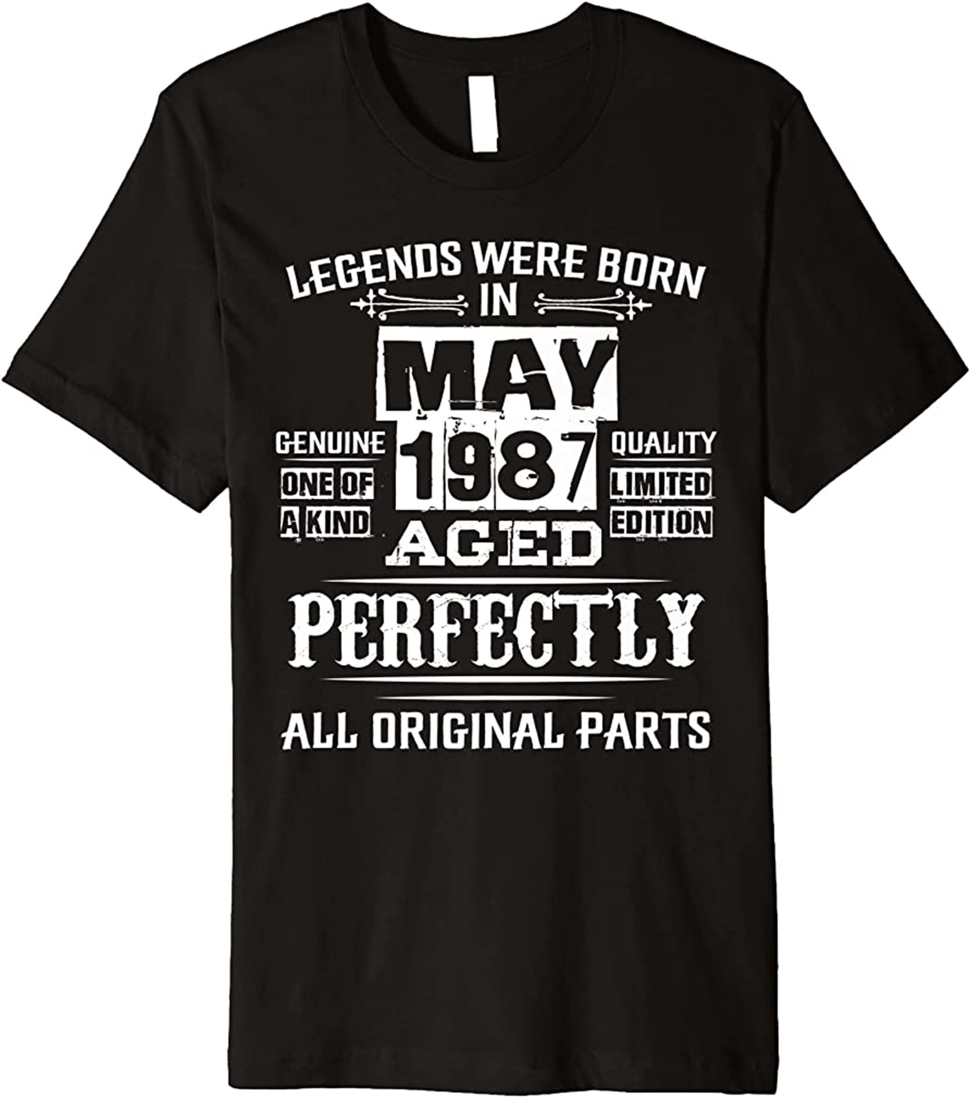 35th Birthday Gift For Legends Born May 1987 35 Years Old Premium T-shirt Full Size Up To 5xl